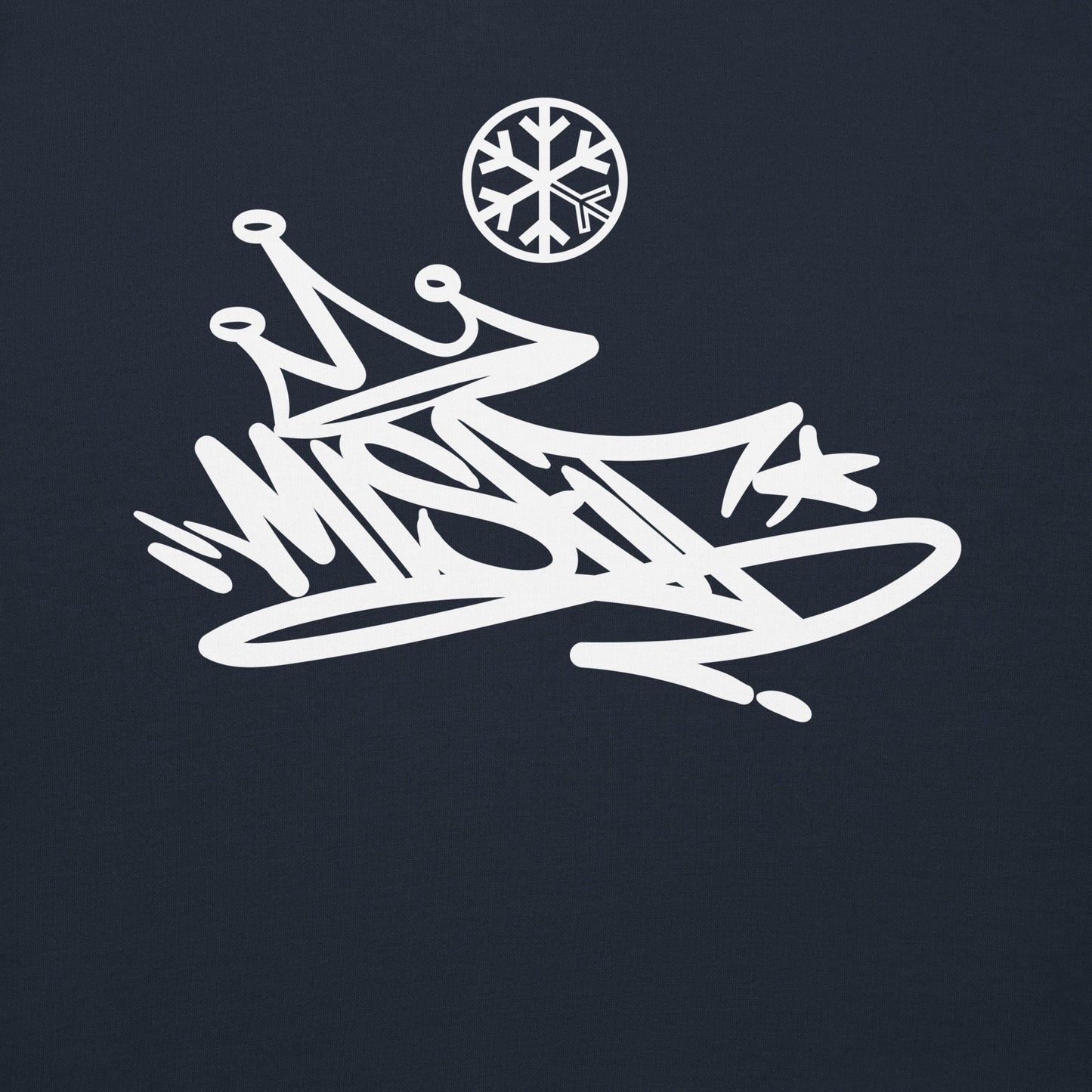 Navy-Misfit Graffiti Tag Sweatshirt from B.Different Clothing, graphic, graffiti-inspired streetwear