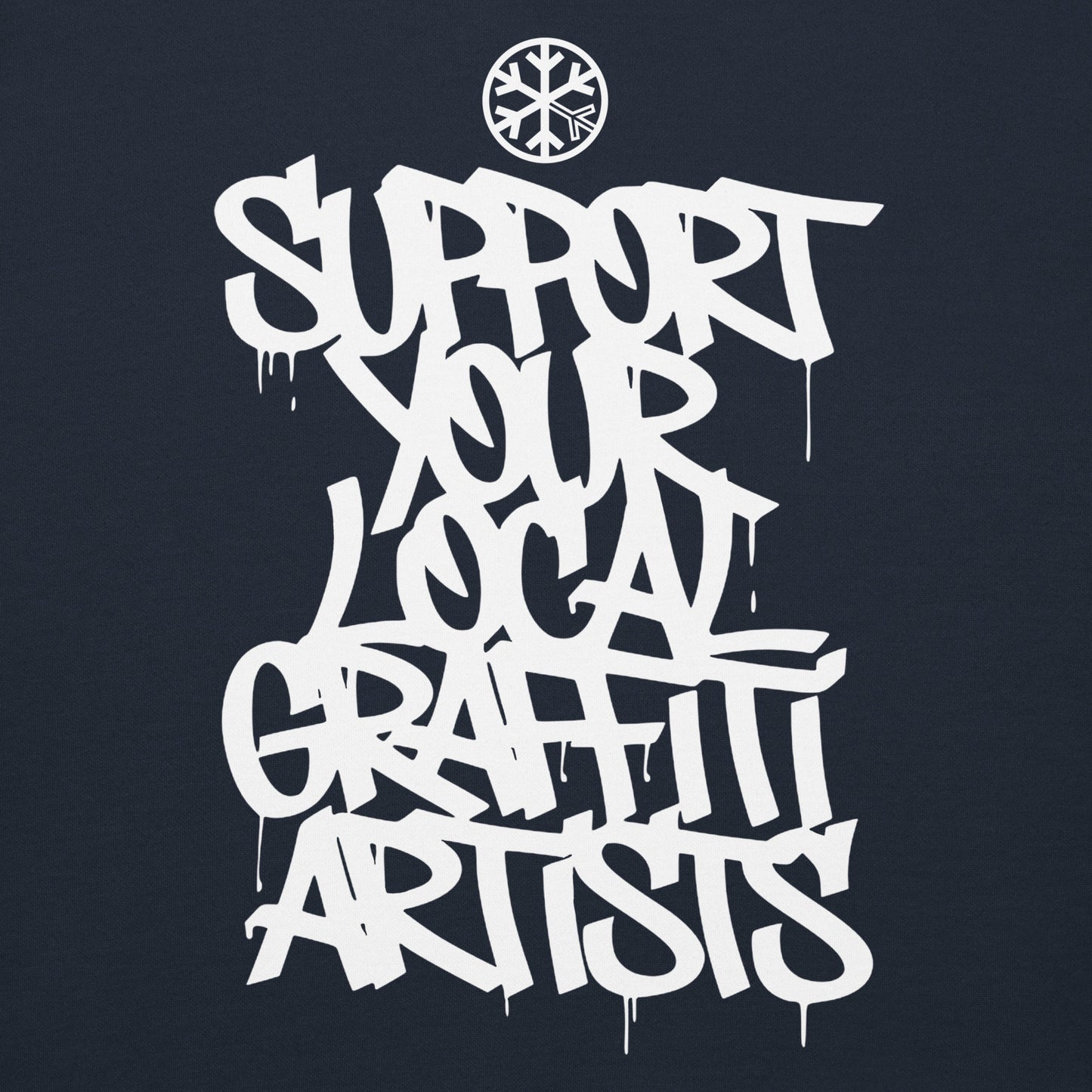 Navy-Support Your Local Graffiti Artists Sweatshirt from B.Different Clothing, graphic, graffiti-inspired streetwear