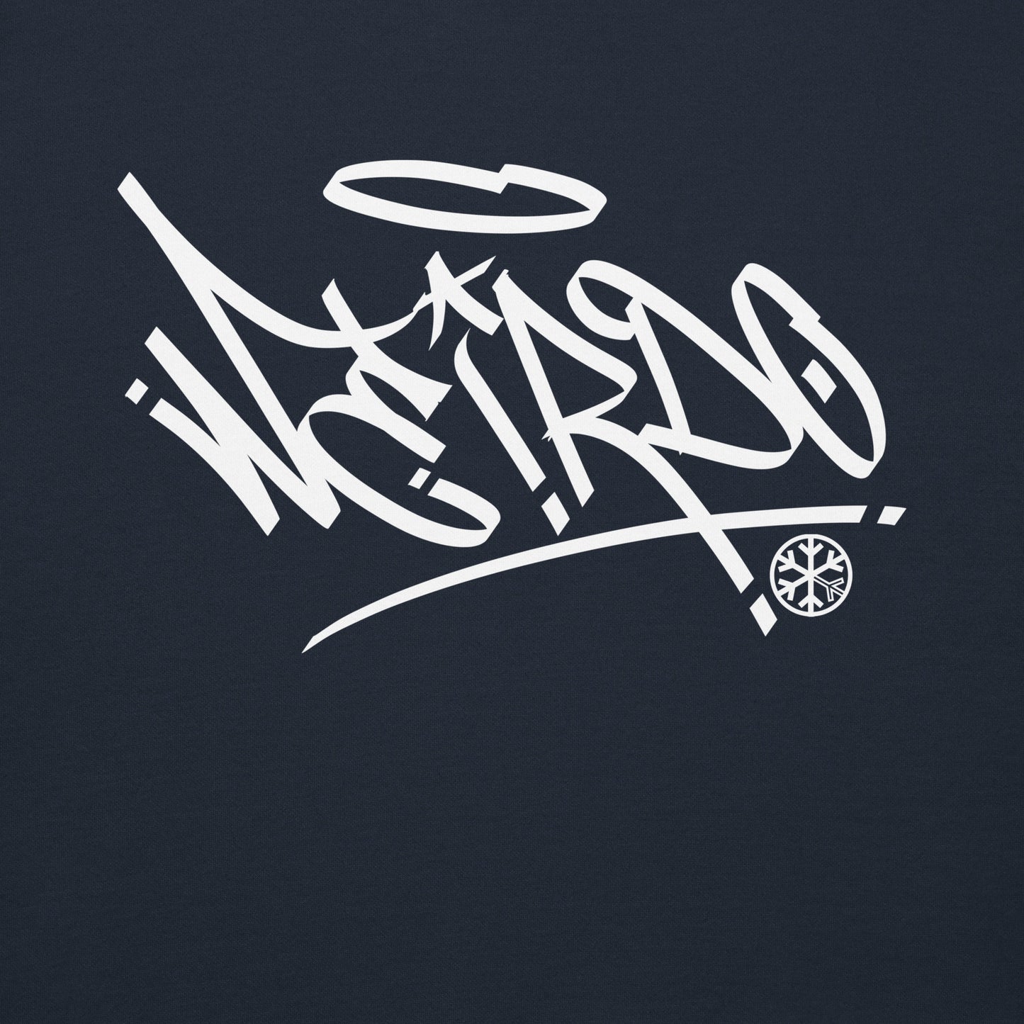 Navy-Weirdo Tag Graffiti Sweatshirt from B.Different Clothing, graphic, graffiti-inspired streetwear