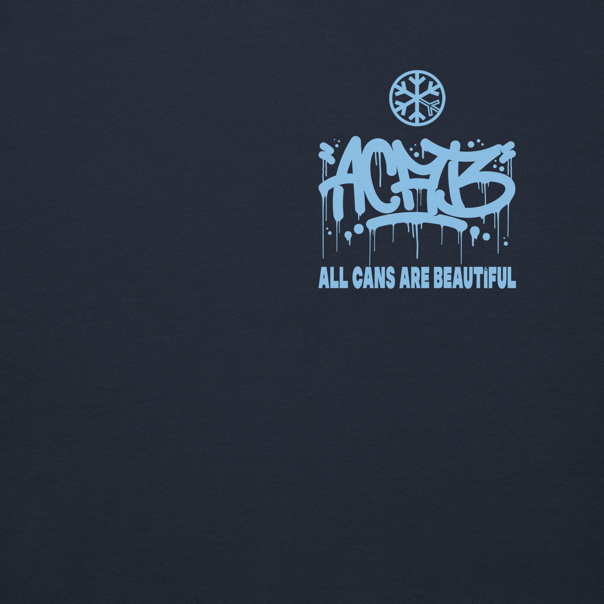 Navy-ACAB Graffiti Character Sweatshirt from B.Different Clothing, front graphic, graffiti-inspired streetwear