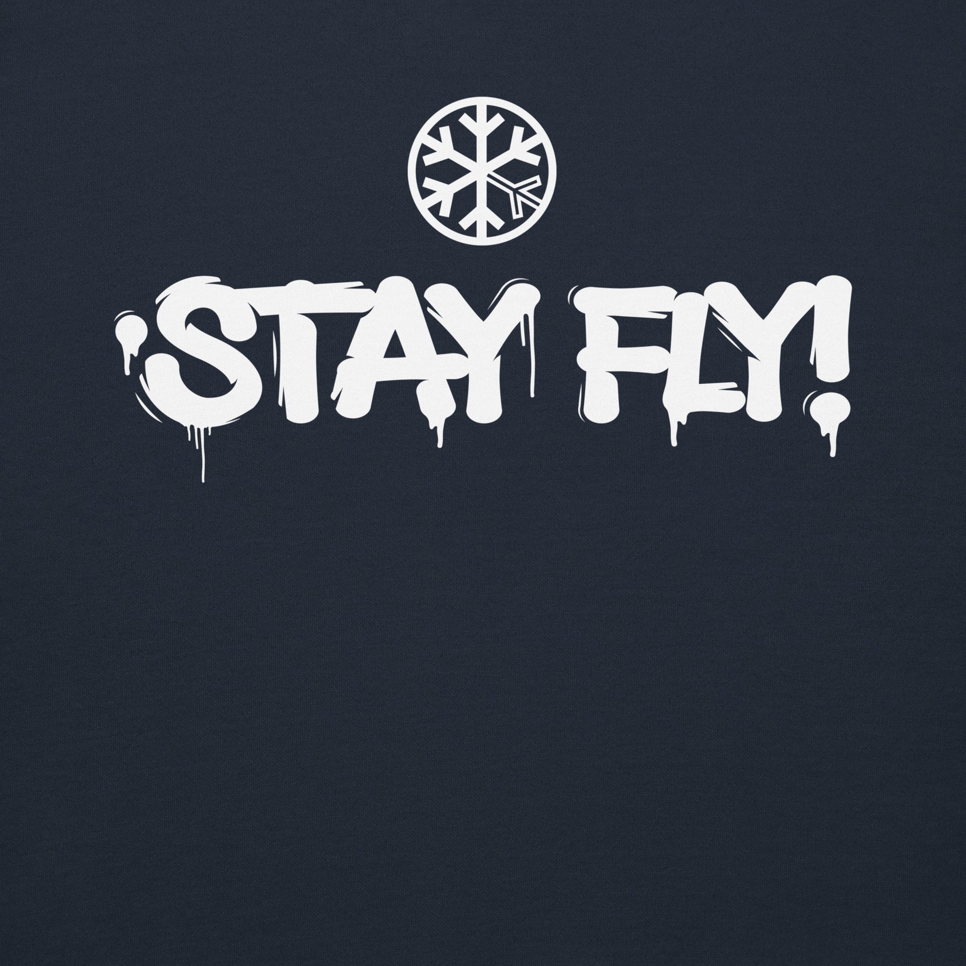 Navy-Stay Fly Graffiti Tag Sweatshirt from B.Different Clothing, graphic, graffiti-inspired streetwear
