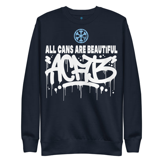 Navy-Acab Graffiti Tag Sweatshirt from B.Different Clothing, front view, graffiti-inspired streetwear