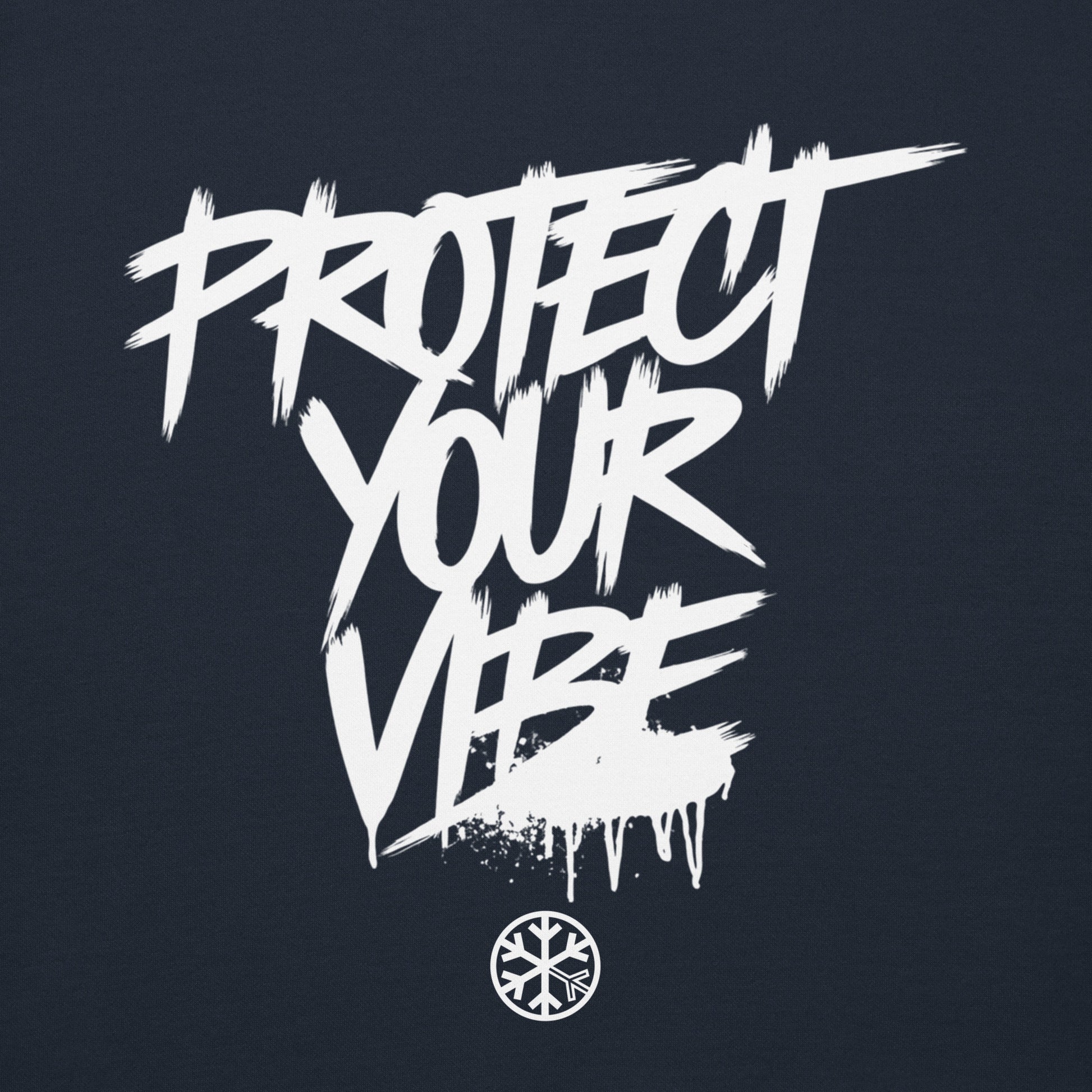 Navy-Protect Your Vibe Graffiti Tag Sweatshirt from B.Different Clothing, graphic, graffiti-inspired streetwear