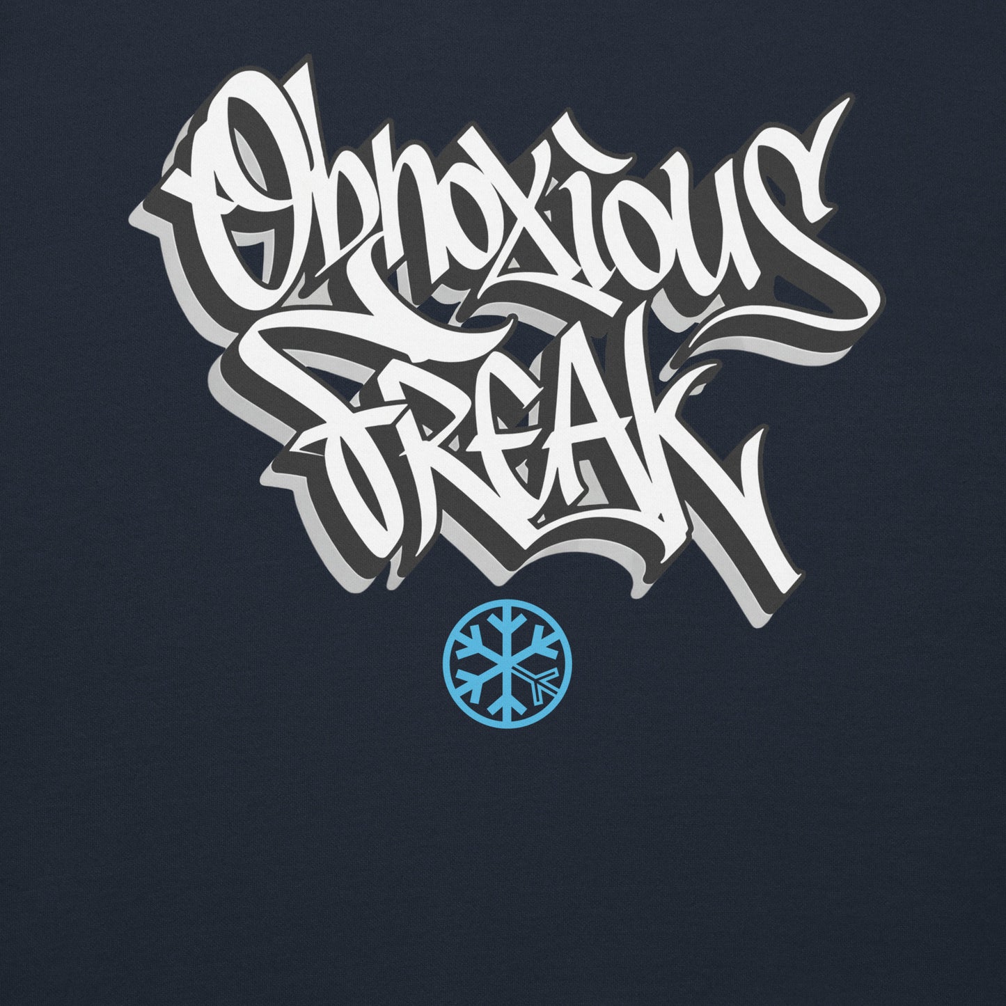 Navy-Obnoxious Freak Graffiti Sweatshirt from B.Different Clothing, graphic, graffiti-inspired streetwear