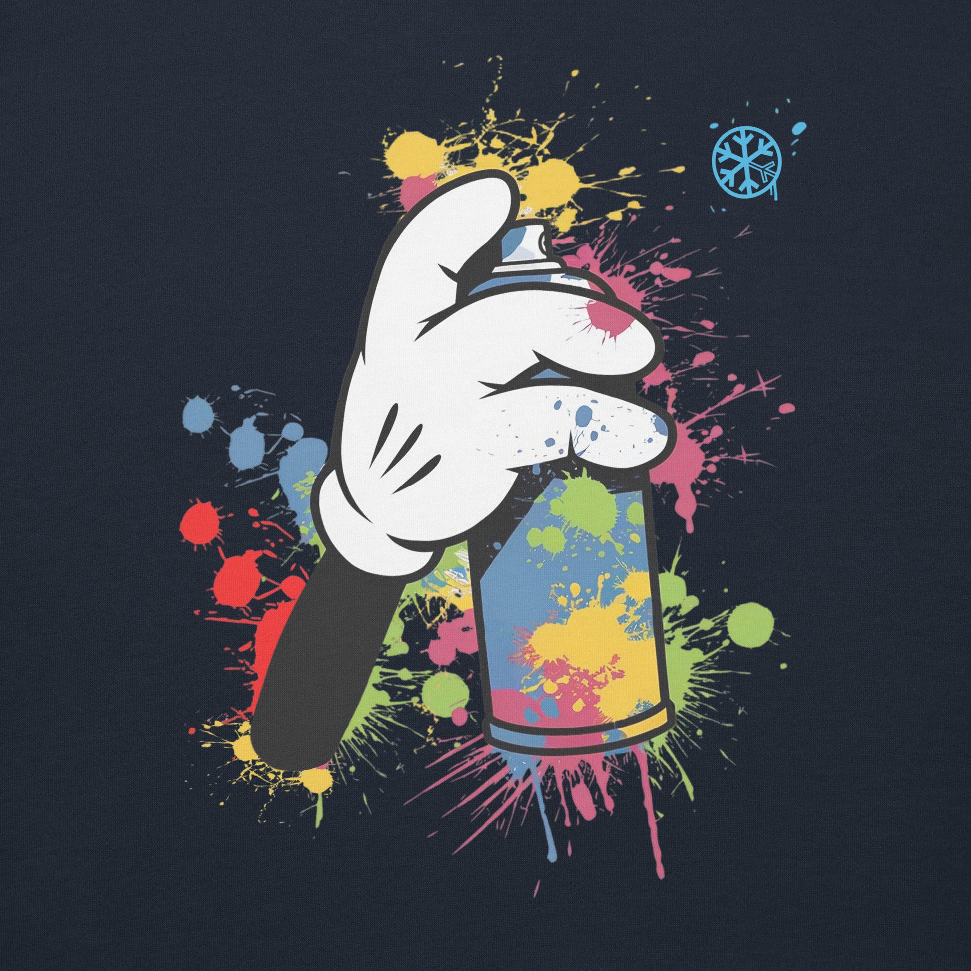 Navy-Hand Spray Can Graffiti Sweatshirt from B.Different Clothing, graphic, graffiti-inspired streetwear
