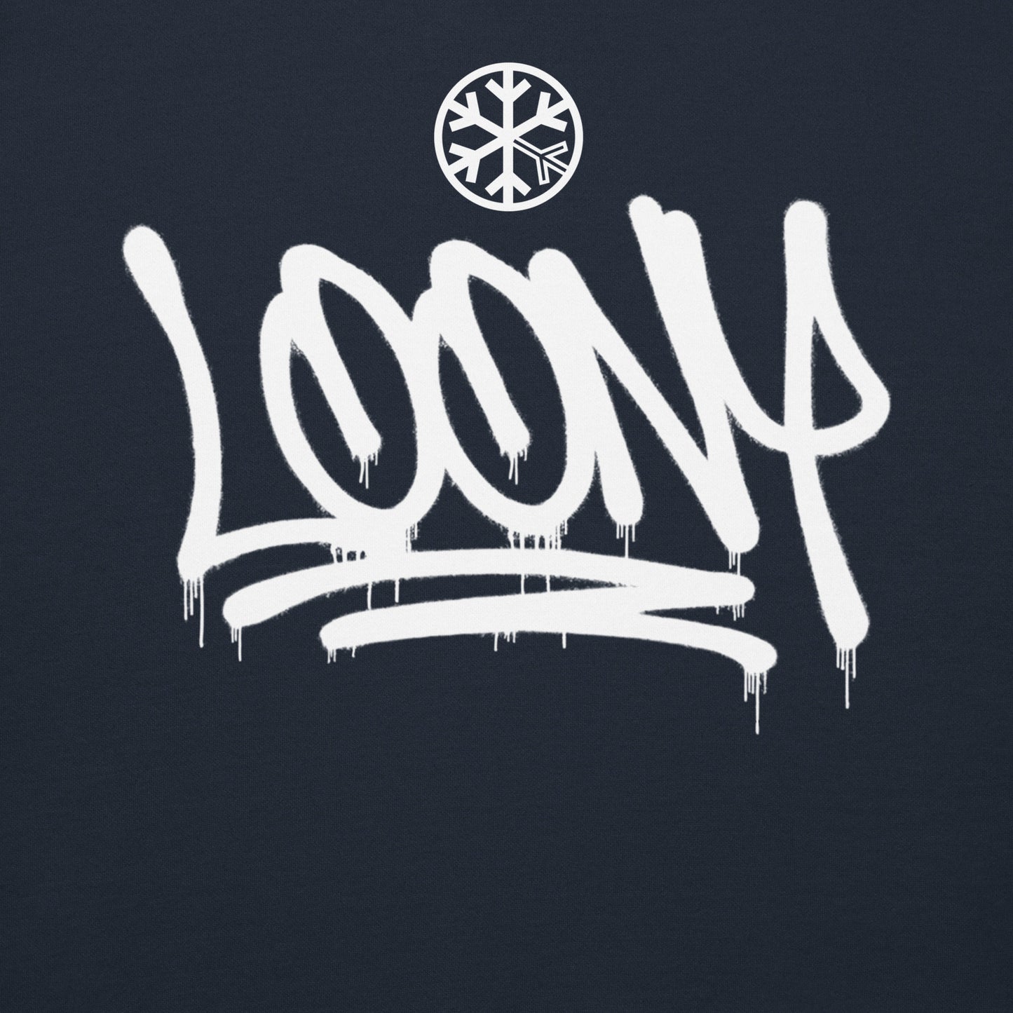 Navy-Loony Graffiti Tag Sweatshirt from B.Different Clothing, graphic, graffiti-inspired streetwear
