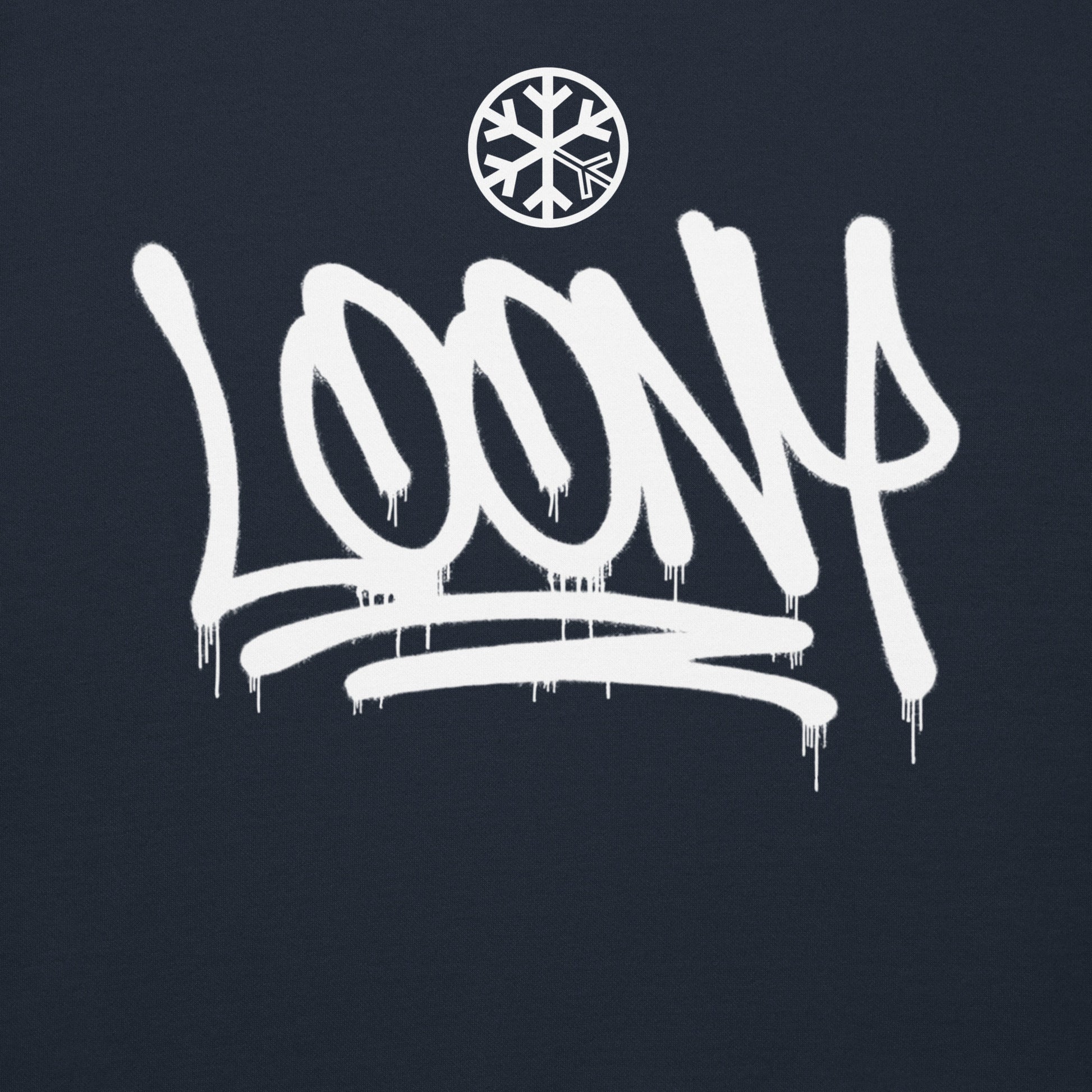 Navy-Loony Graffiti Tag Sweatshirt from B.Different Clothing, graphic, graffiti-inspired streetwear