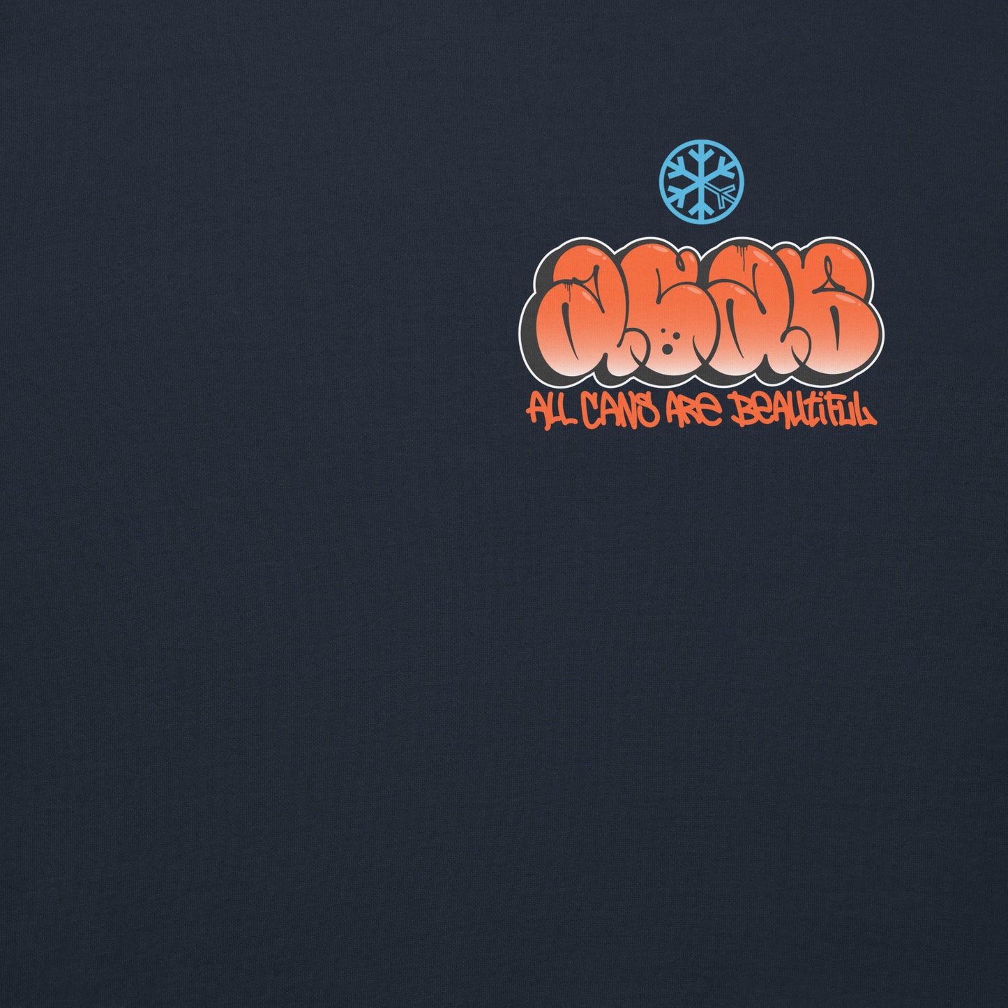 Navy-ACAB Girl Graffiti Sweatshirt from B.Different Clothing, front graphic, graffiti-inspired streetwear