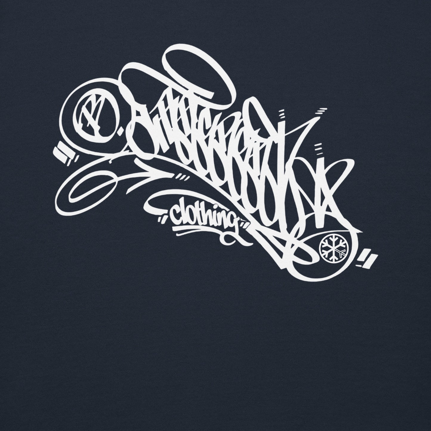 Navy-B.Different Clothing Graffiti Tag Sweatshirt from B.Different Clothing, graphic, graffiti-inspired streetwear