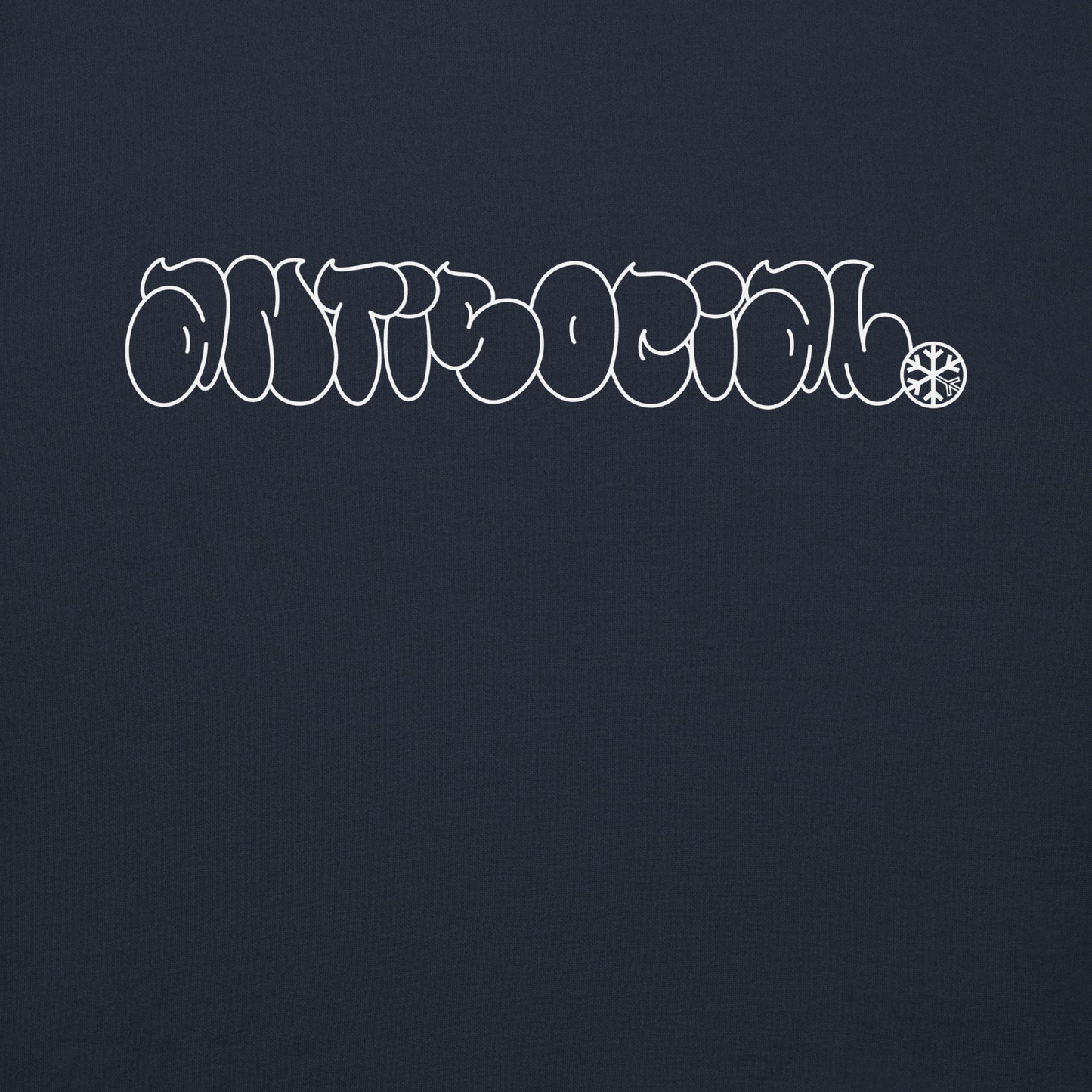 Navy-Antisocial Graffiti Hollow Sweatshirt from B.Different Clothing, graphic, graffiti-inspired streetwear