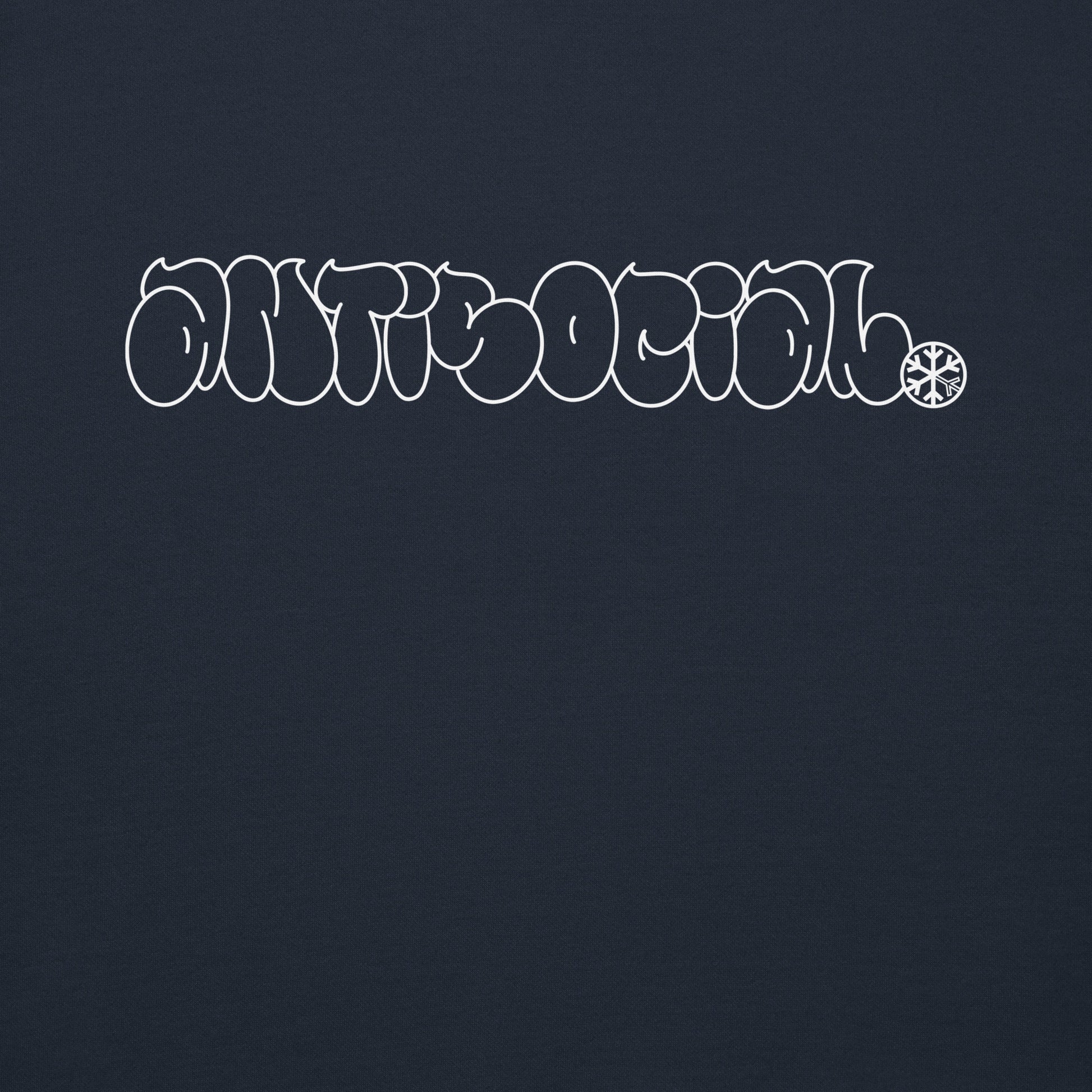 Navy-Antisocial Graffiti Hollow Sweatshirt from B.Different Clothing, graphic, graffiti-inspired streetwear
