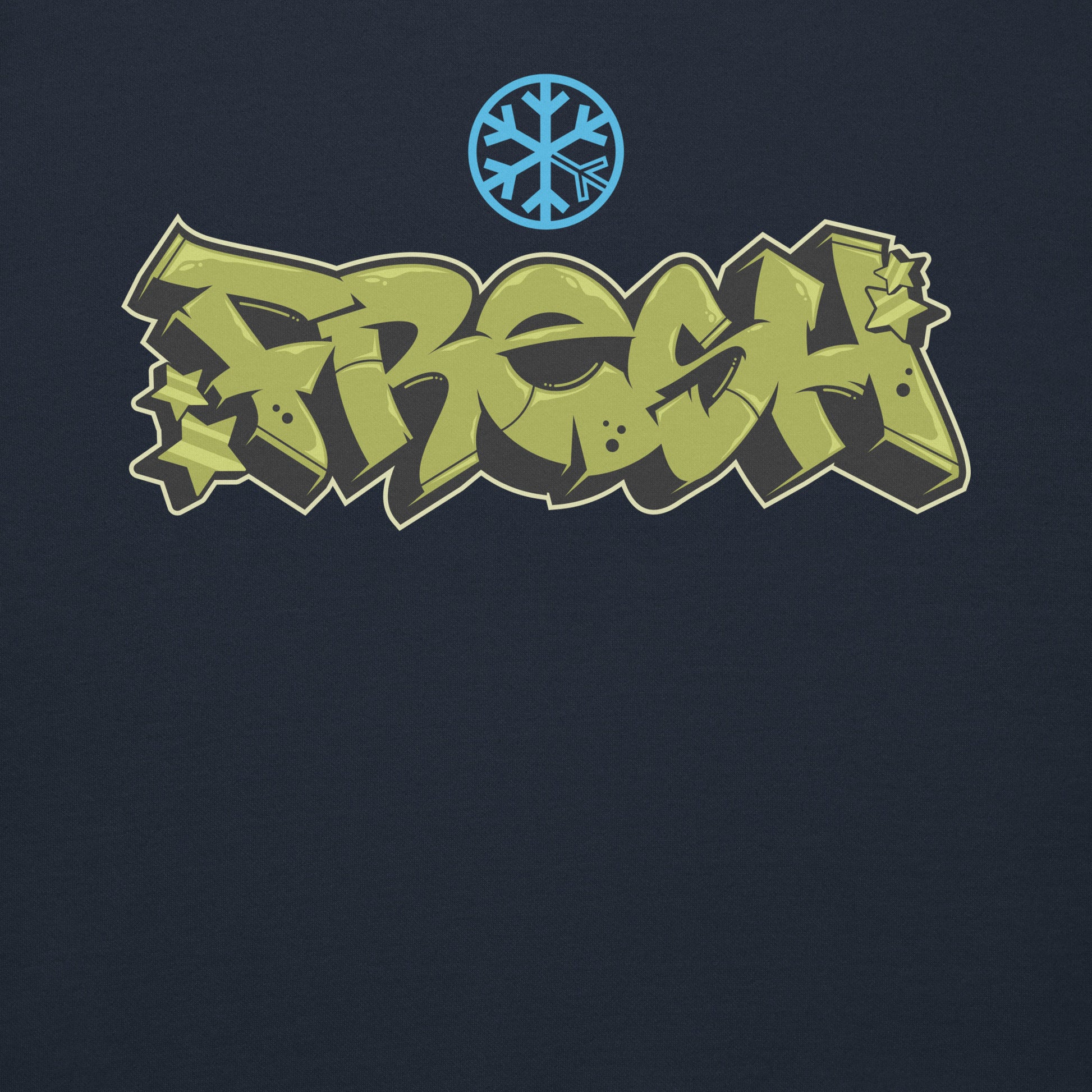 Navy-Fresh Graffiti Piece Sweatshirt from B.Different Clothing, graphic, graffiti-inspired streetwear