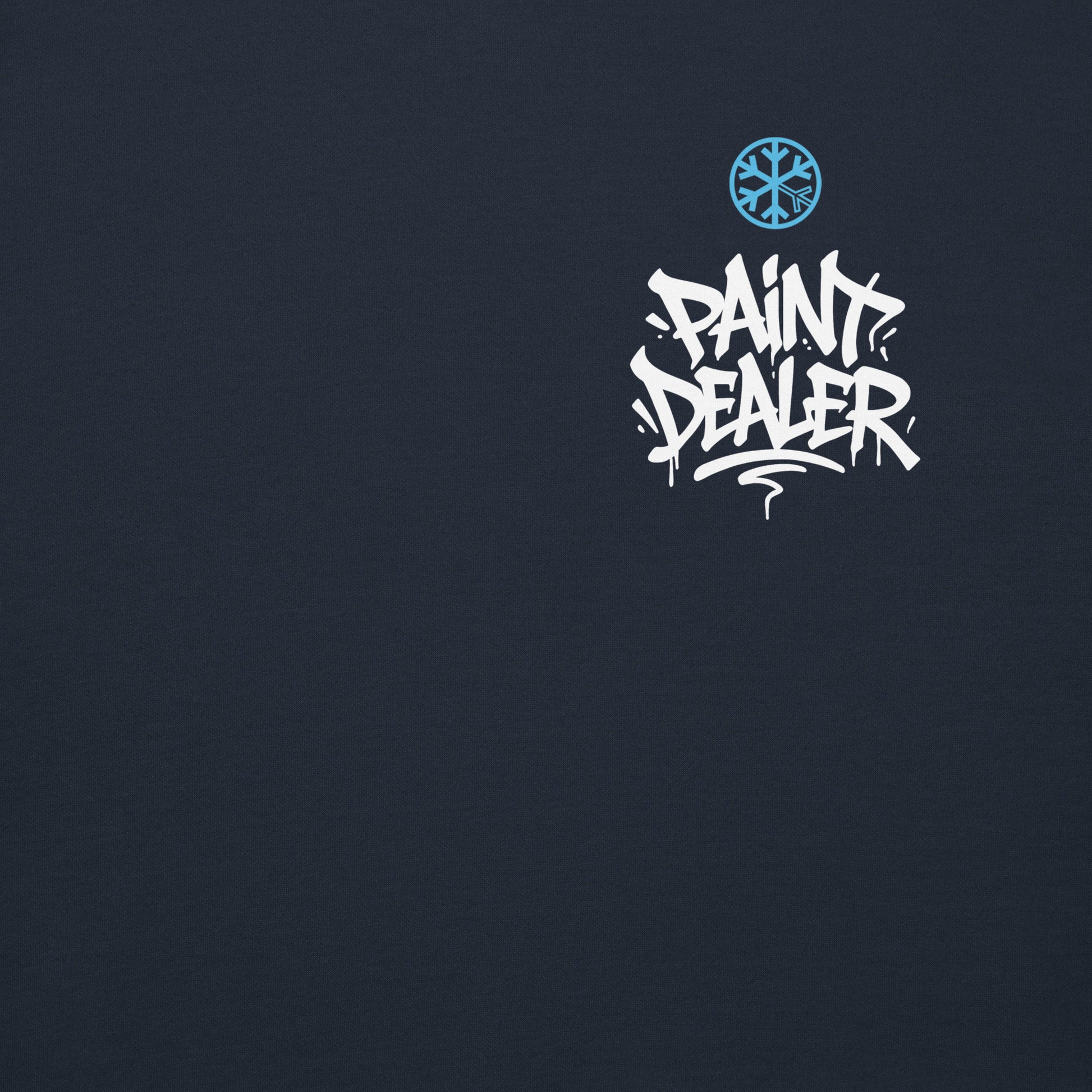 Navy-Paint Dealer Graffiti Character Sweatshirt from B.Different Clothing, front graphic, graffiti-inspired streetwear