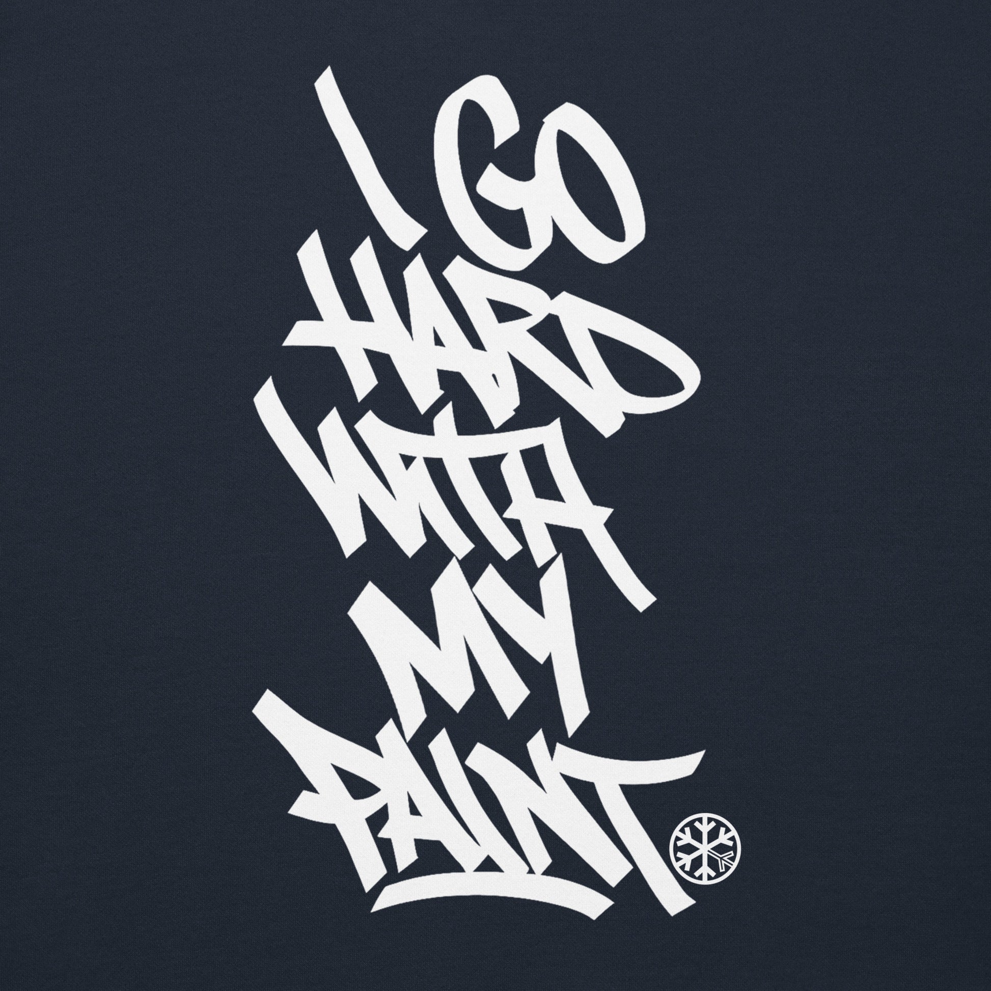 Navy-I Go Hard With My Paint Graffiti Sweatshirt from B.Different Clothing, graphic, graffiti-inspired streetwear
