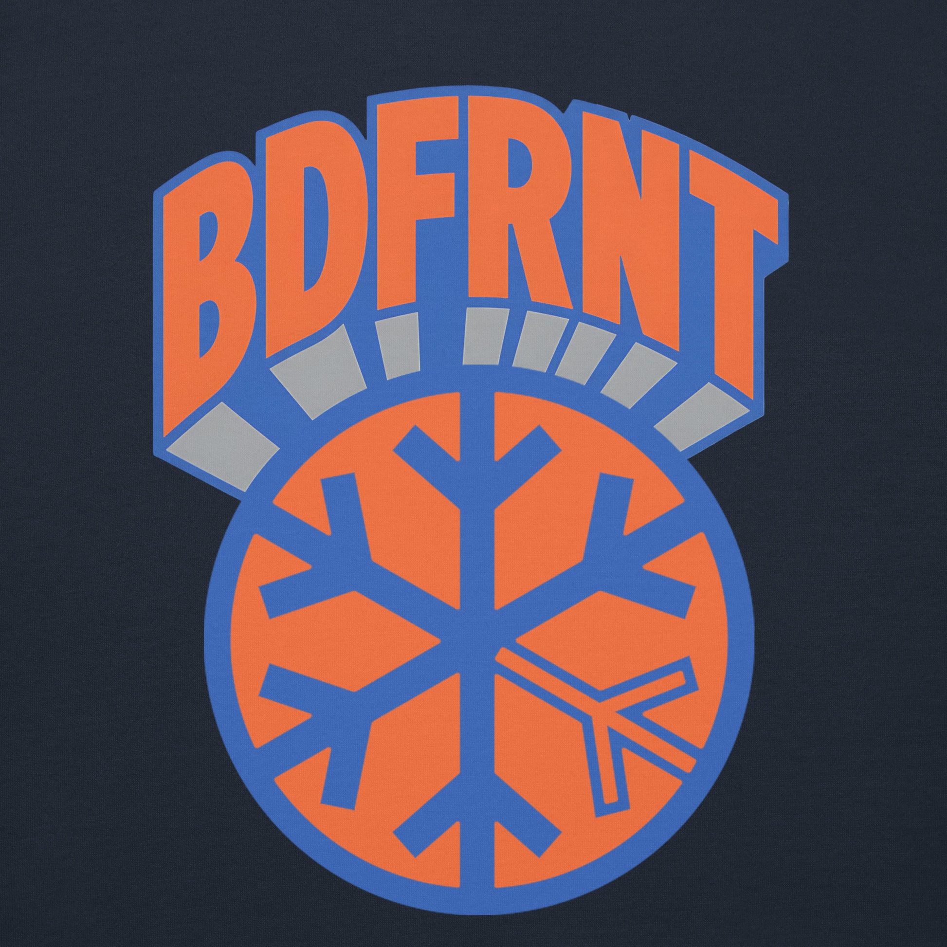 Navy-BDFRNT Logo 1989 Sweatshirt from B.Different Clothing, graphic, graffiti-inspired streetwear