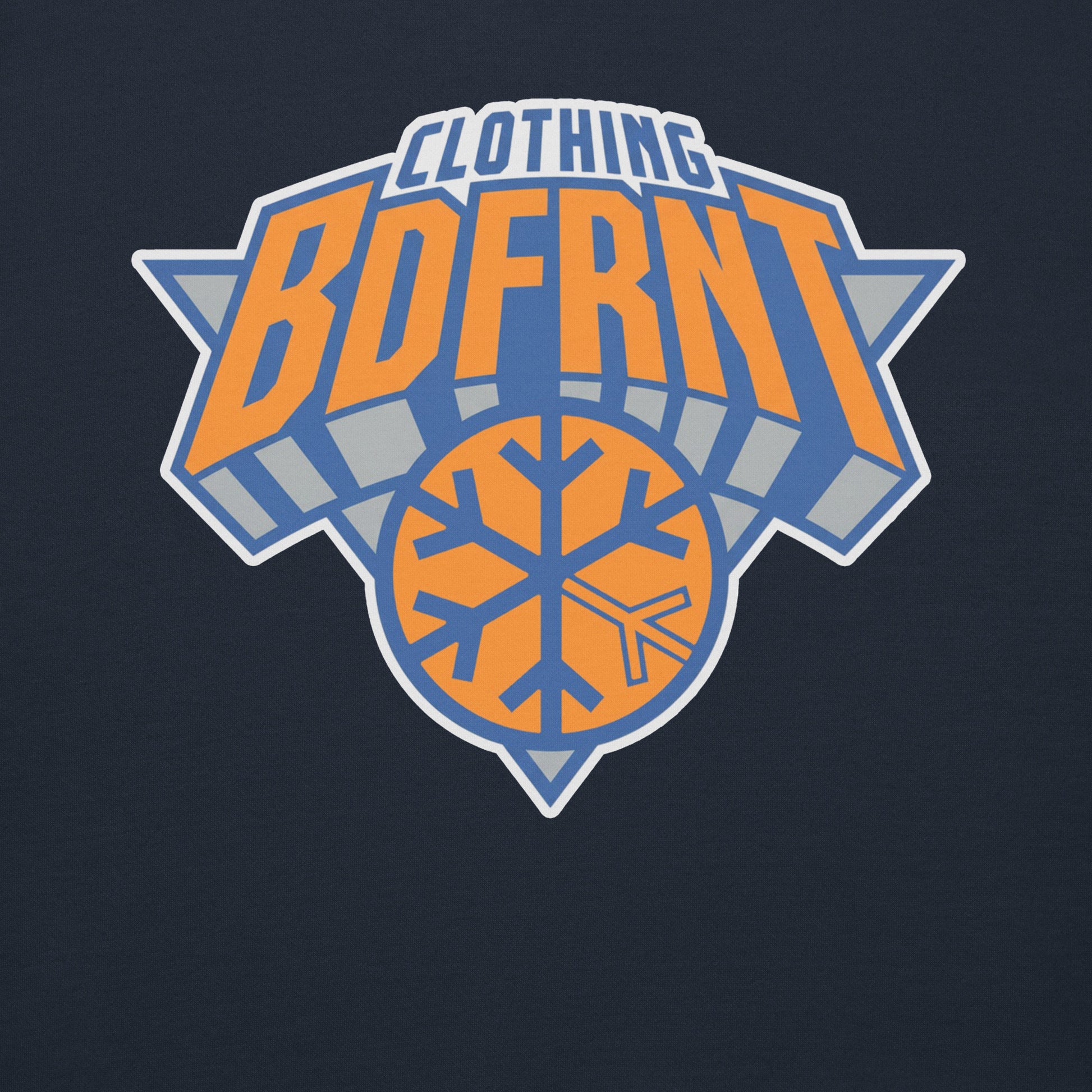 Navy-BDFRNT Logo 2011 Sweatshirt from B.Different Clothing, graphic, graffiti-inspired streetwear