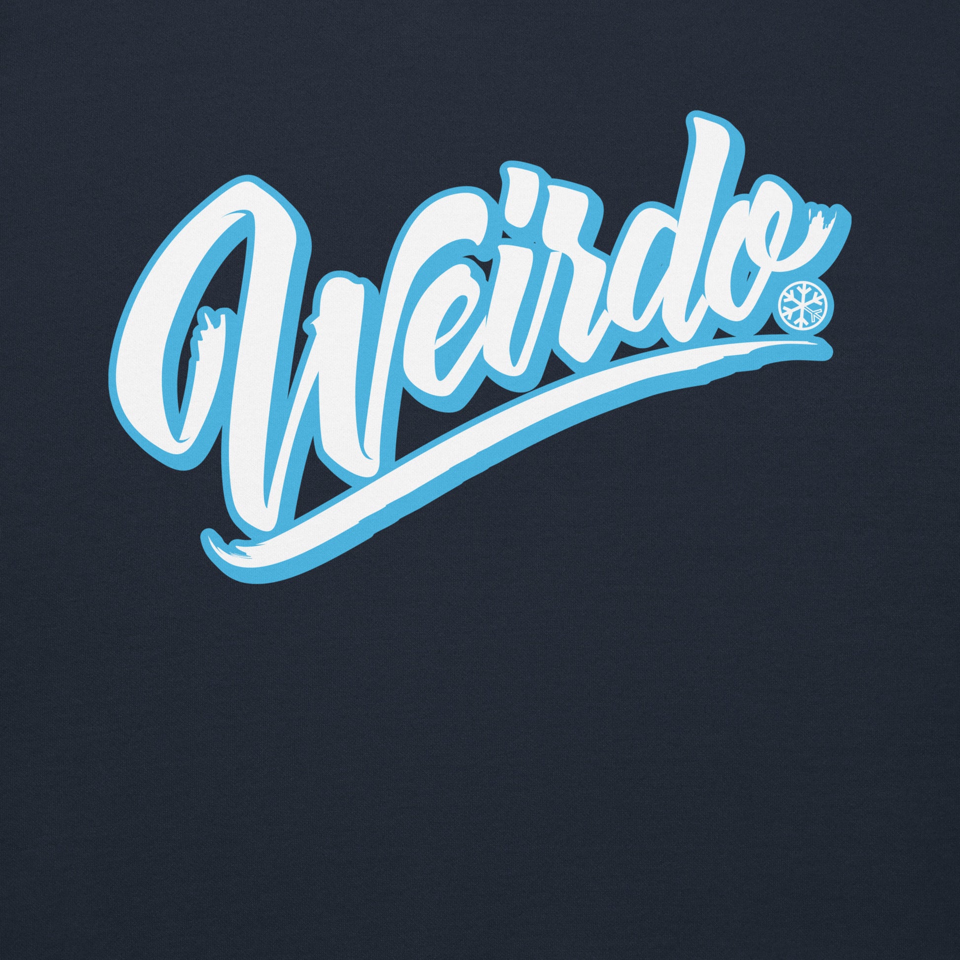 Navy Blazer-Weirdo Sweatshirt from B.Different Clothing, front graphic, graffiti-inspired streetwear