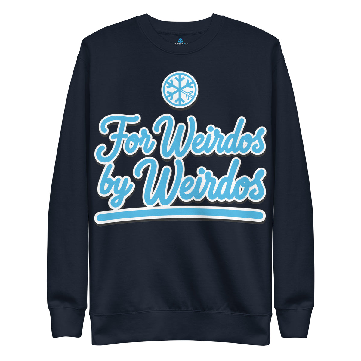 Navy Blazer-For Weirdos by Weirdos Sweatshirt from B.Different Clothing, front view, graffiti-inspired streetwear