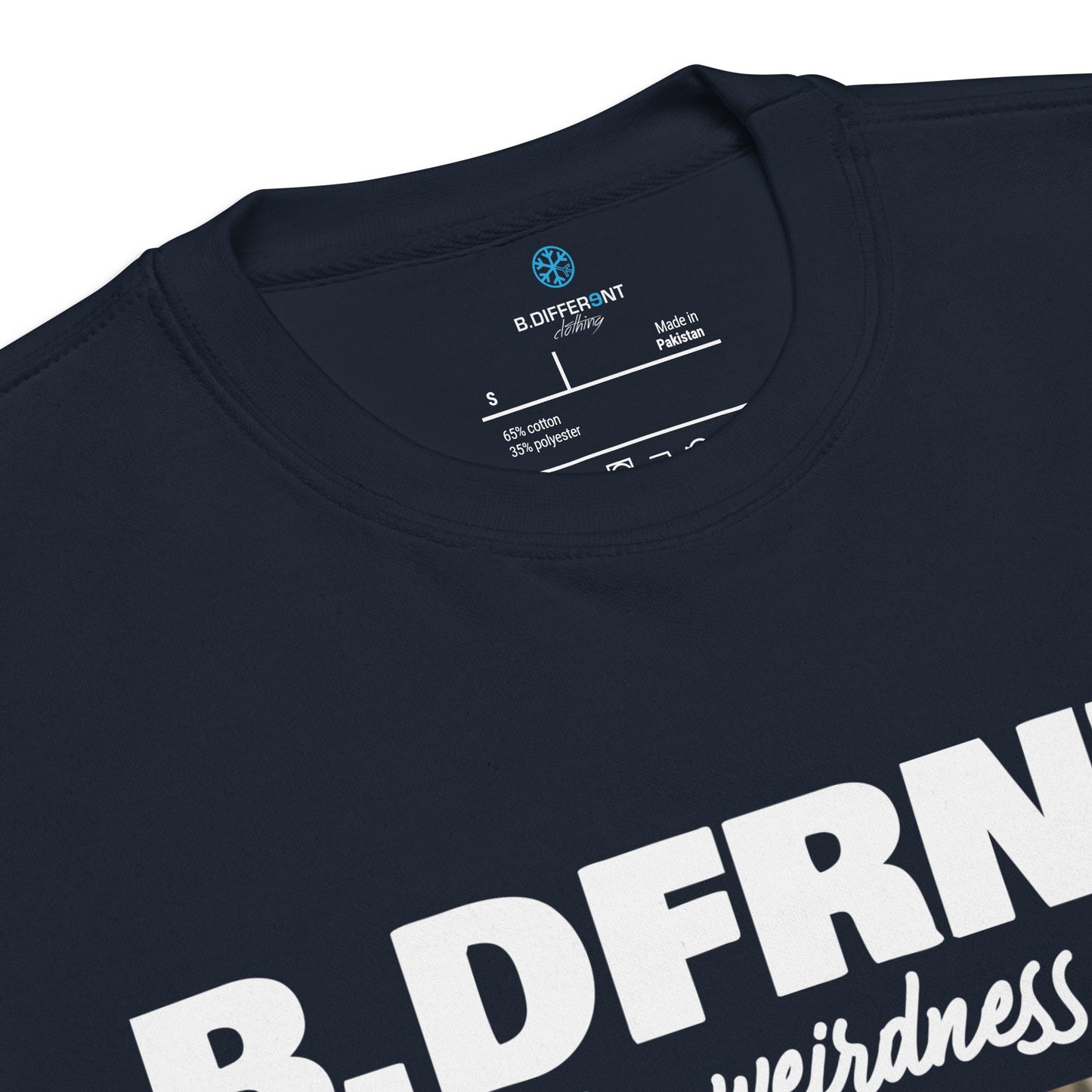 Navy-Black Sheep Sweatshirt from B.Different Clothing, collar, graffiti-inspired streetwear