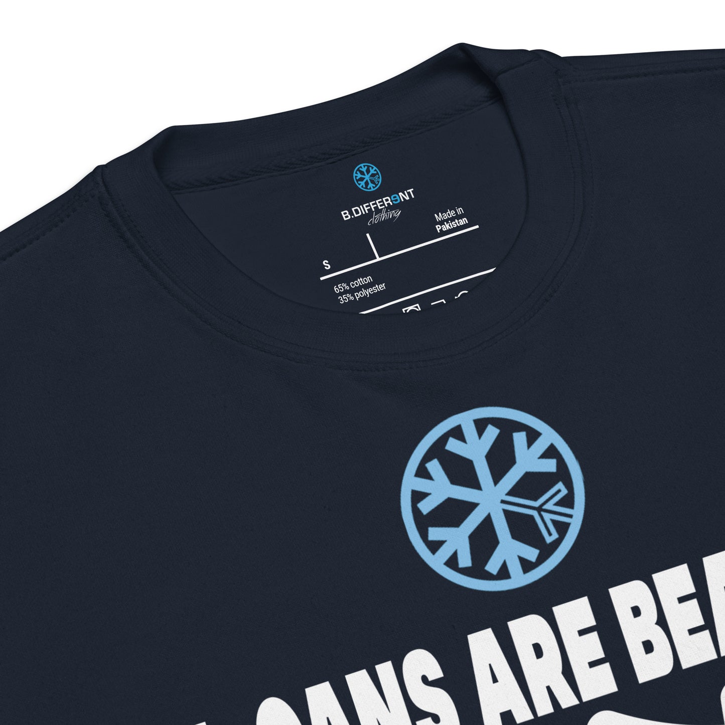 Navy-Acab Graffiti Tag Sweatshirt from B.Different Clothing, collar, graffiti-inspired streetwear