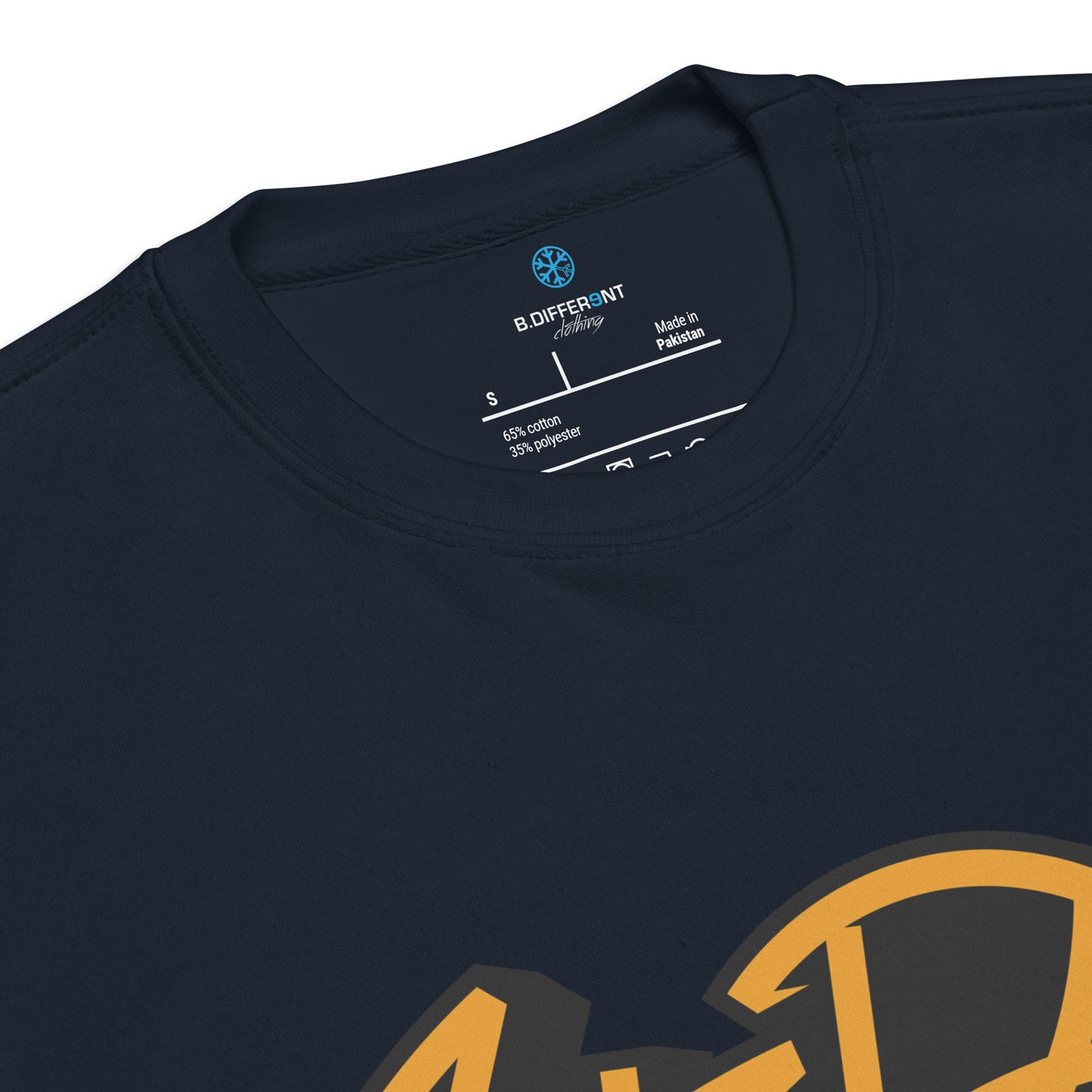 Navy-Get Down Graffiti Tag Sweatshirt from B.Different Clothing, collar, graffiti-inspired streetwear