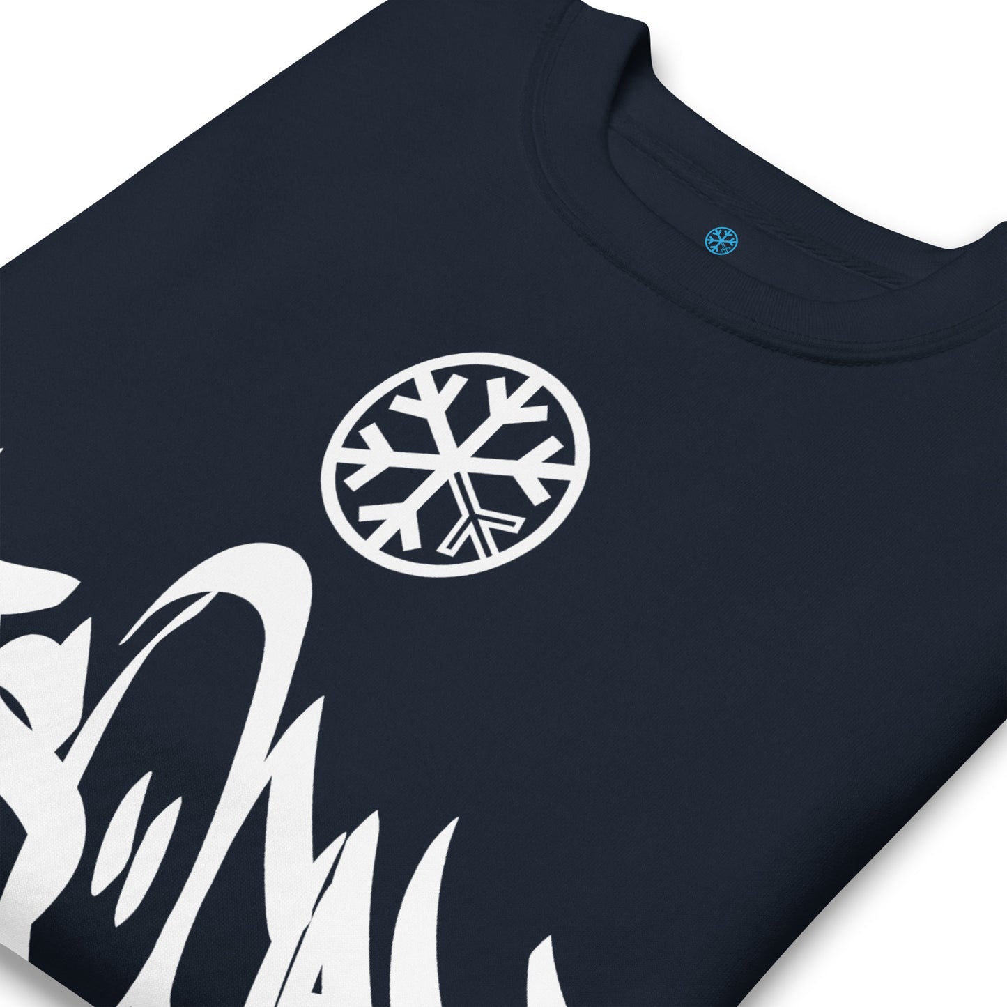 Navy-Antisocial Graffiti Tag Sweatshirt from B.Different Clothing, detail, graffiti-inspired streetwear