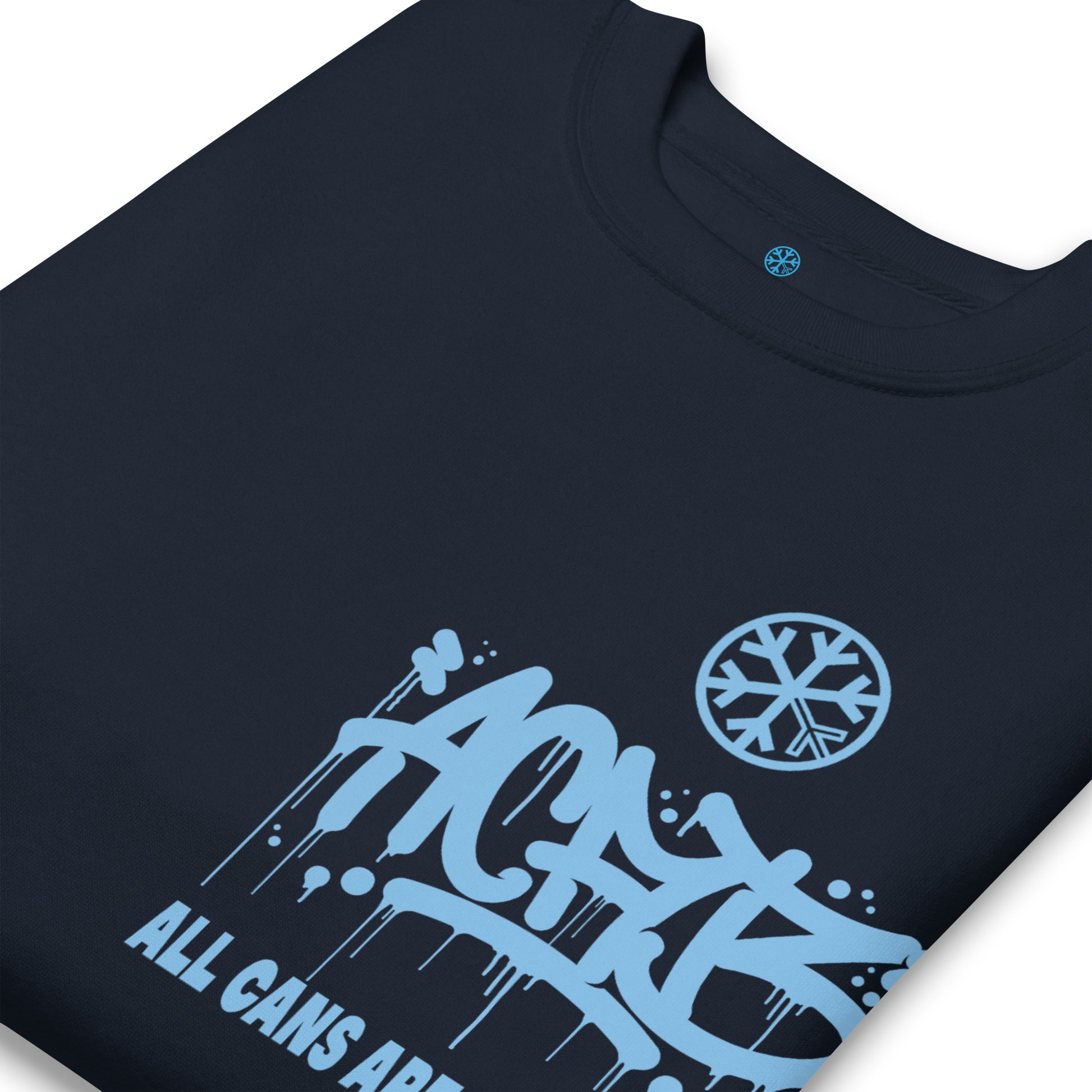 Navy-ACAB Graffiti Character Sweatshirt from B.Different Clothing, detail, graffiti-inspired streetwear