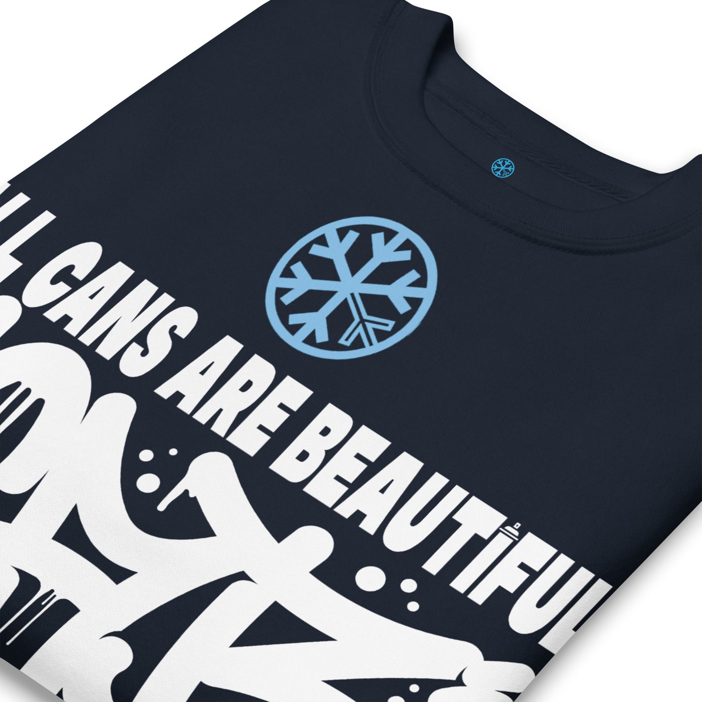 Navy-Acab Graffiti Tag Sweatshirt from B.Different Clothing, detail, graffiti-inspired streetwear