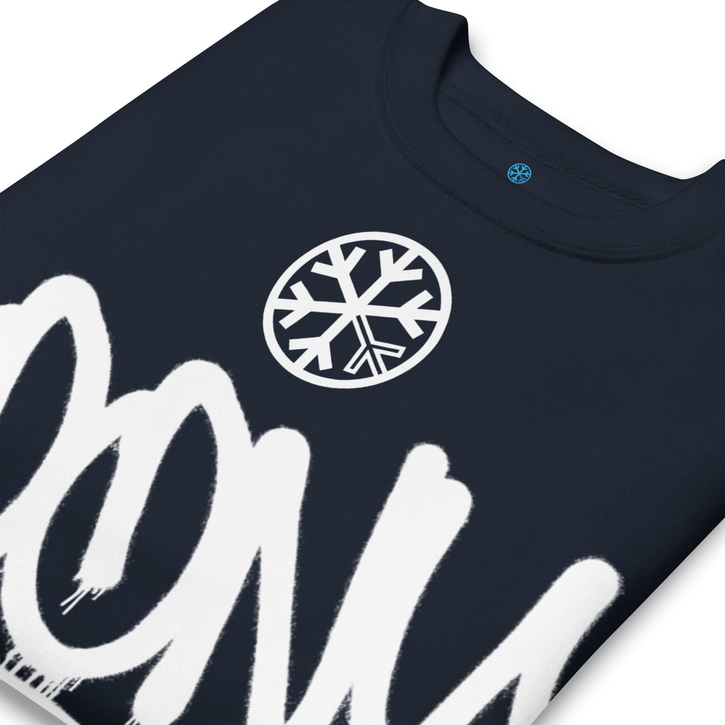 Navy-Loony Graffiti Tag Sweatshirt from B.Different Clothing, detail, graffiti-inspired streetwear