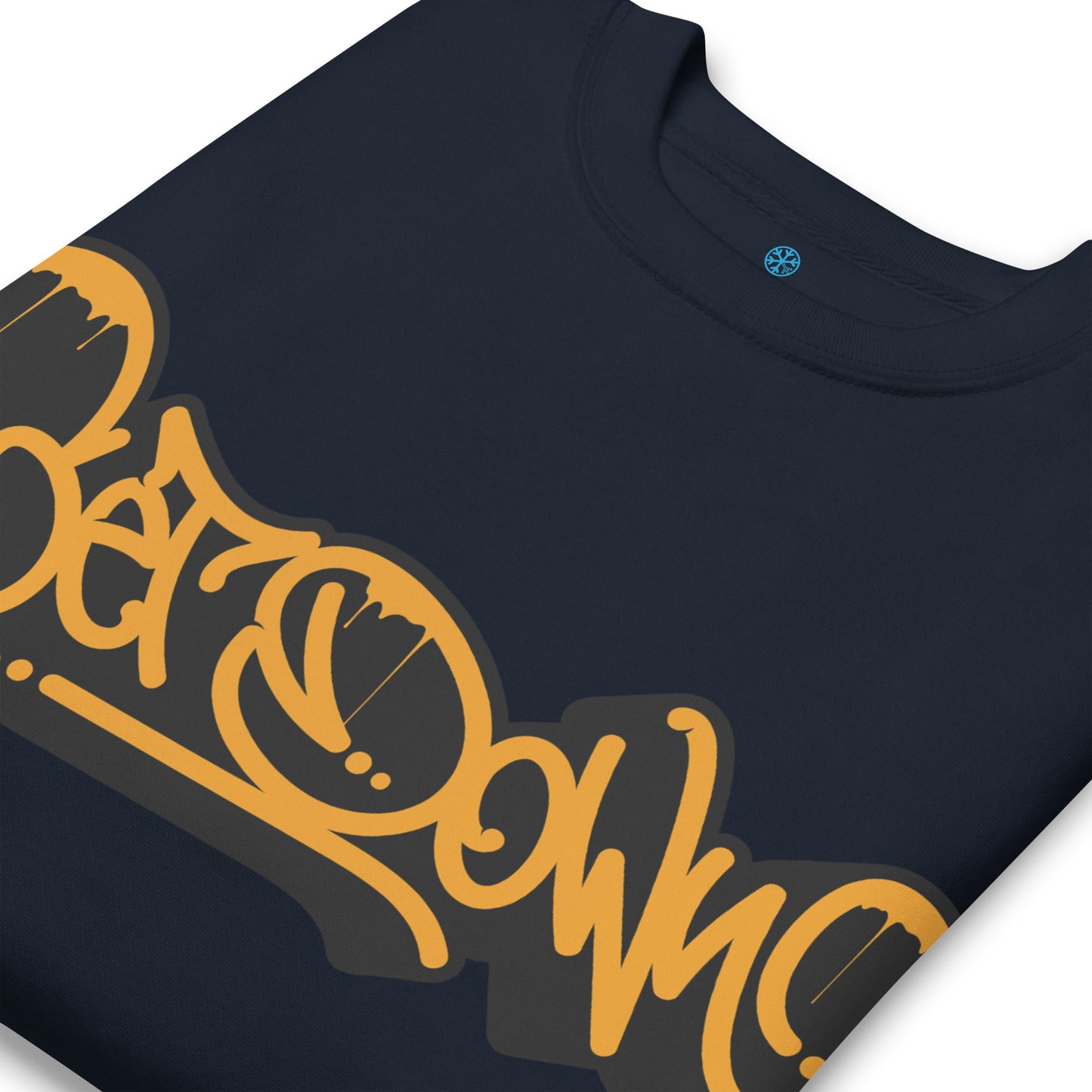 Navy-Get Down Graffiti Tag Sweatshirt from B.Different Clothing, detail, graffiti-inspired streetwear