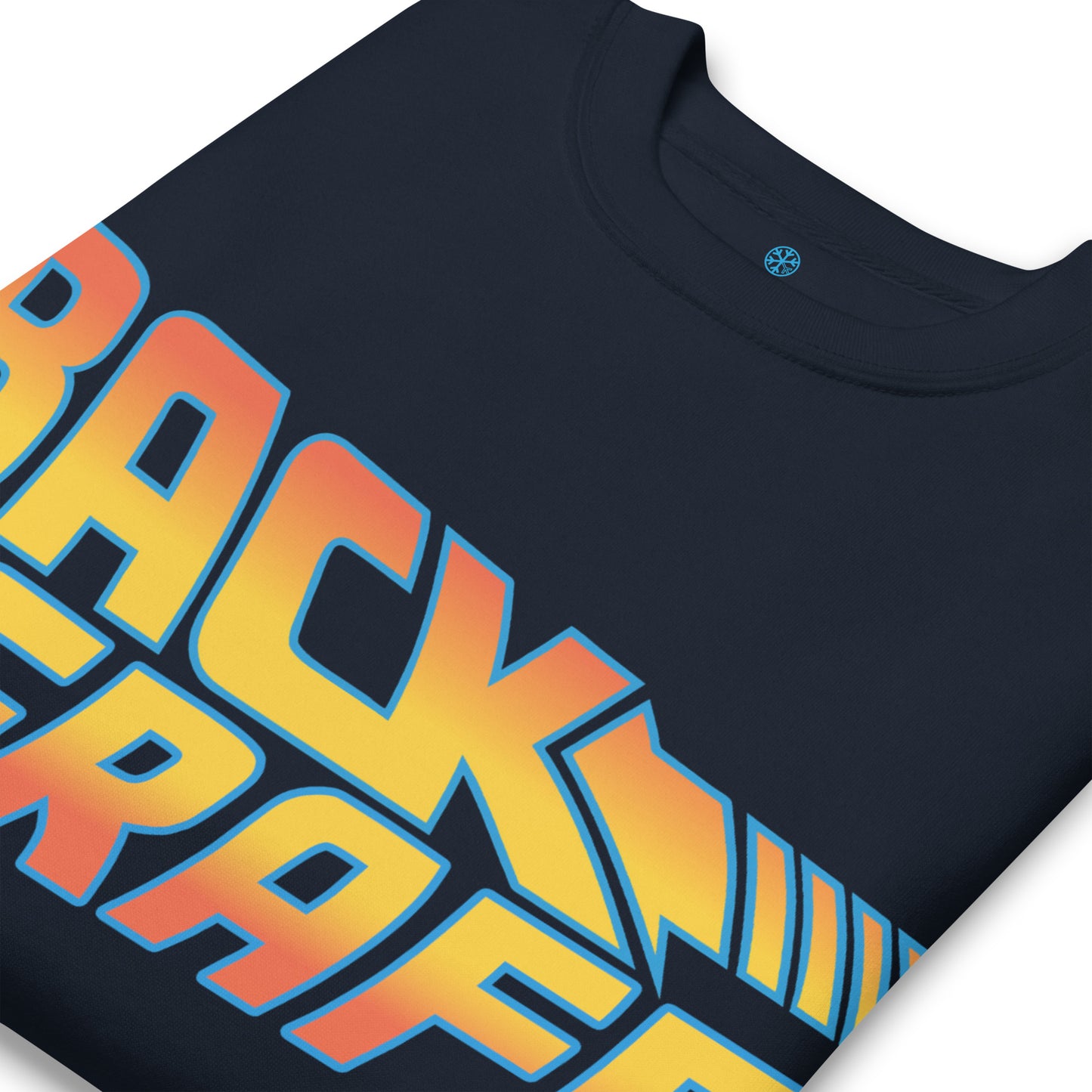 Navy-Back to the Graff Sweatshirt from B.Different Clothing, detail, graffiti-inspired streetwear