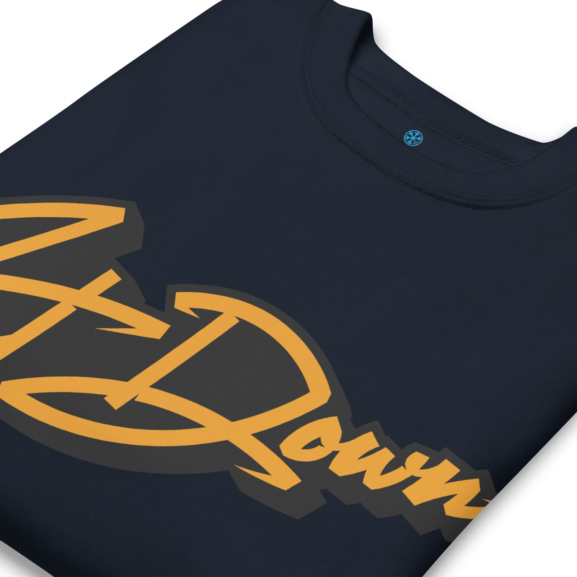 Navy-Get Down Graffiti Tag Sweatshirt from B.Different Clothing, detail, graffiti-inspired streetwear