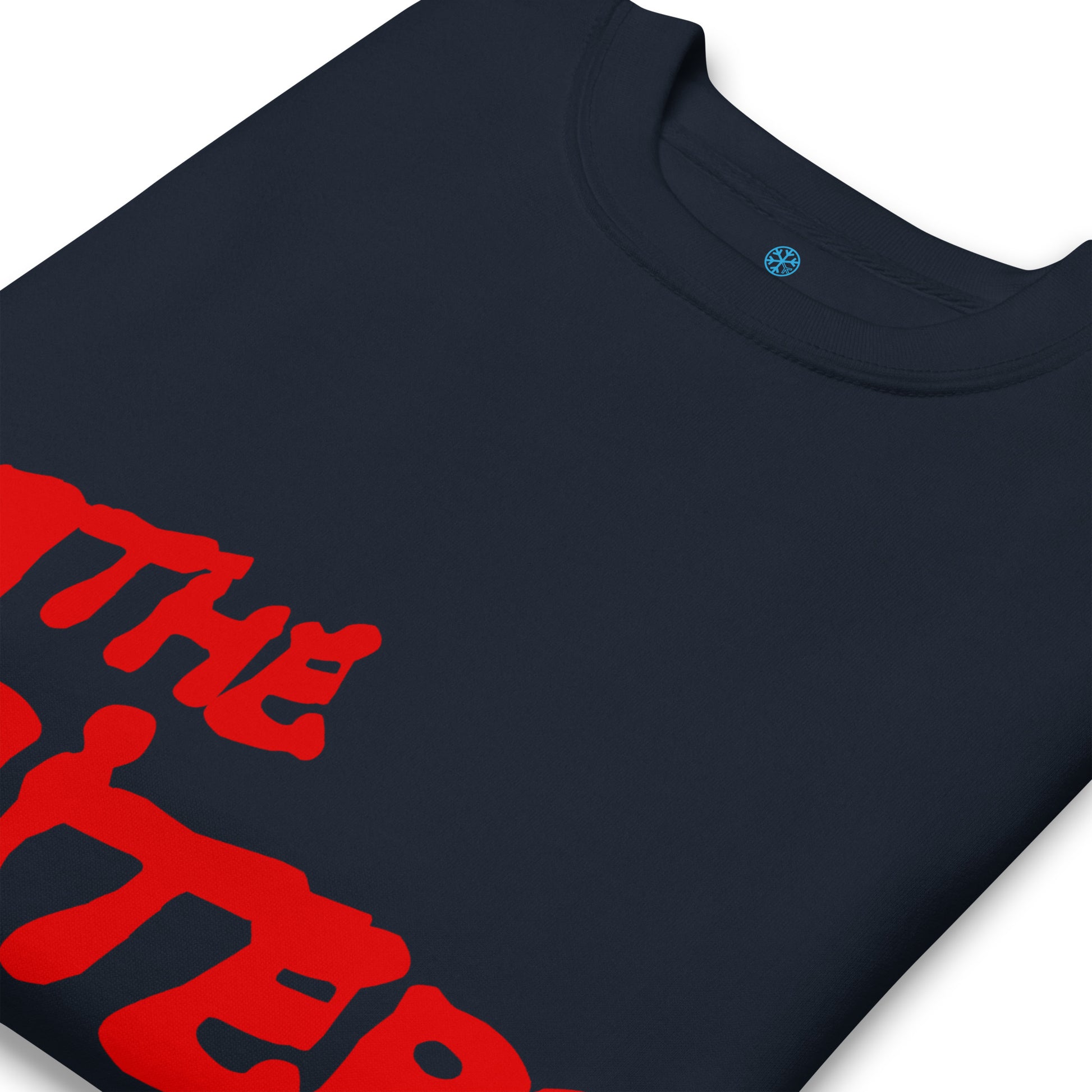 Navy-The Writers Graffiti Lettering Sweatshirt from B.Different Clothing, detail, graffiti-inspired streetwear