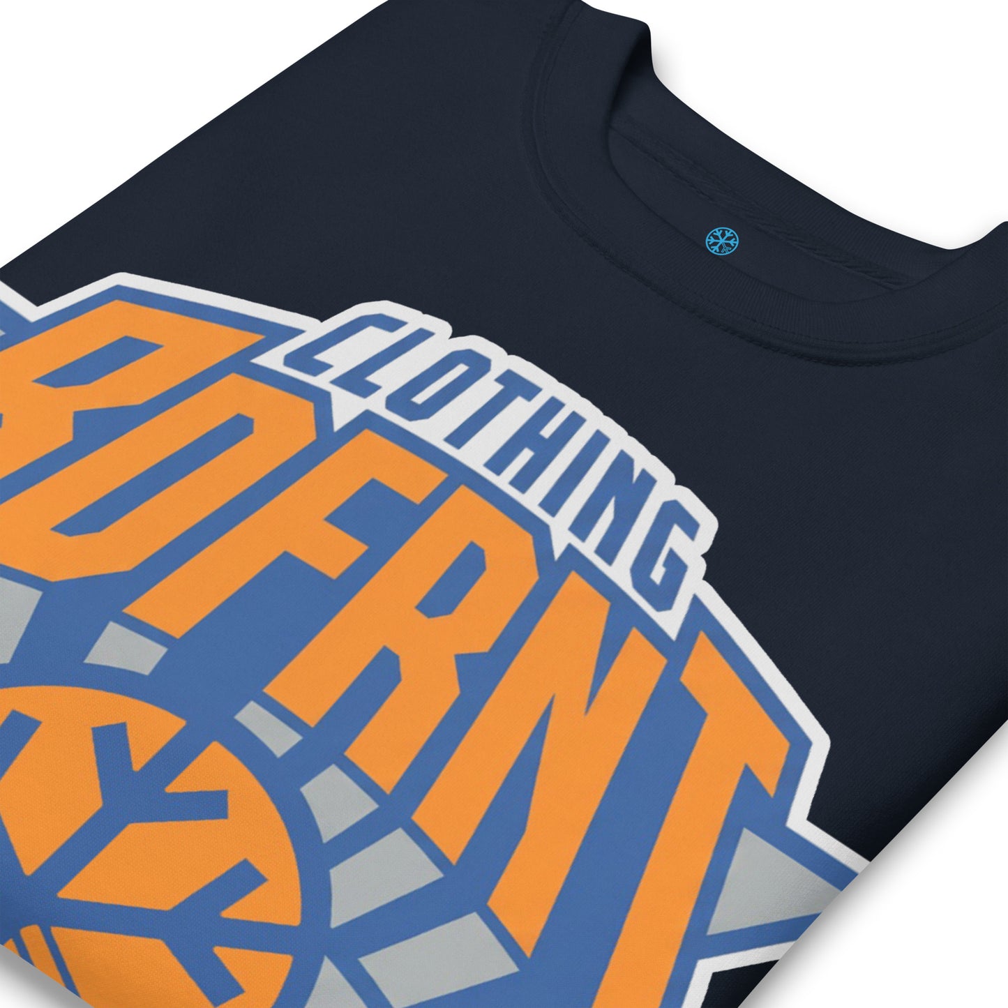 Navy-BDFRNT Logo 2011 Sweatshirt from B.Different Clothing, detail, graffiti-inspired streetwear