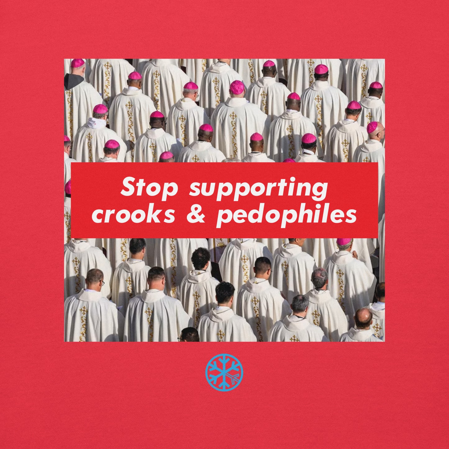 Red-Vatican Crooks Sweatshirt from B.Different Clothing, graphic, graffiti-inspired streetwear