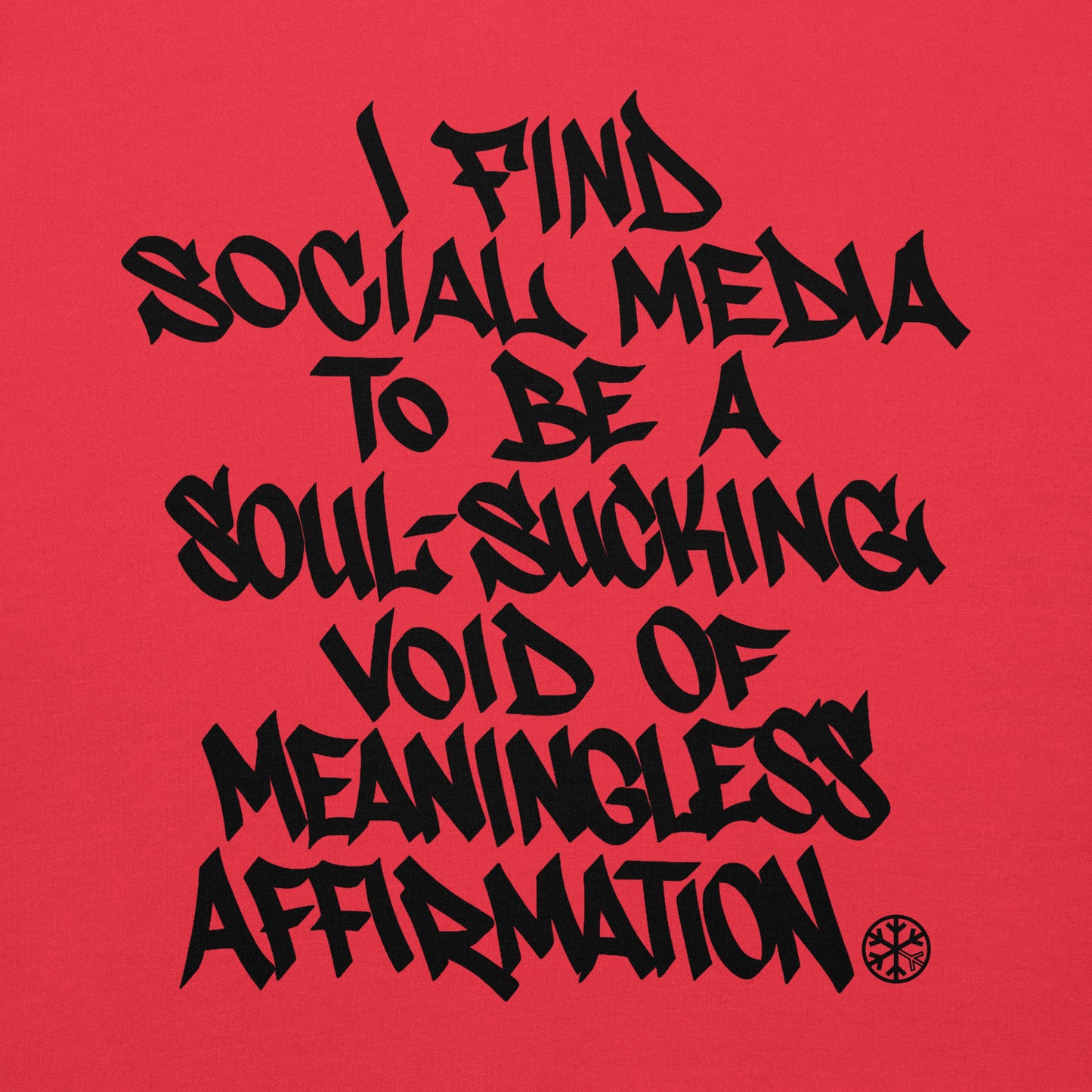 Red-Social Media Graffiti Tag Sweatshirt from B.Different Clothing, graphic, graffiti-inspired streetwear