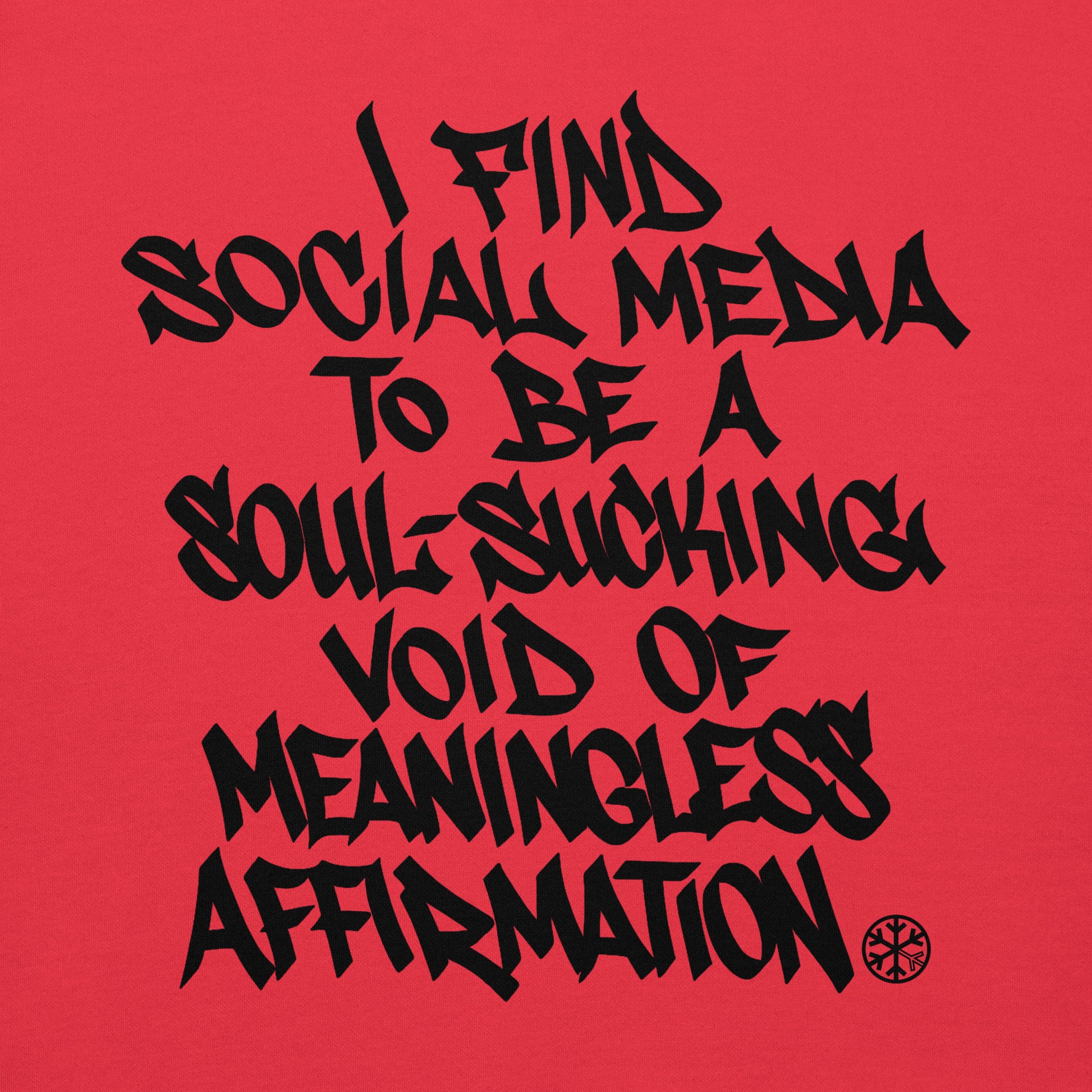 Red-Social Media Graffiti Tag Sweatshirt from B.Different Clothing, graphic, graffiti-inspired streetwear