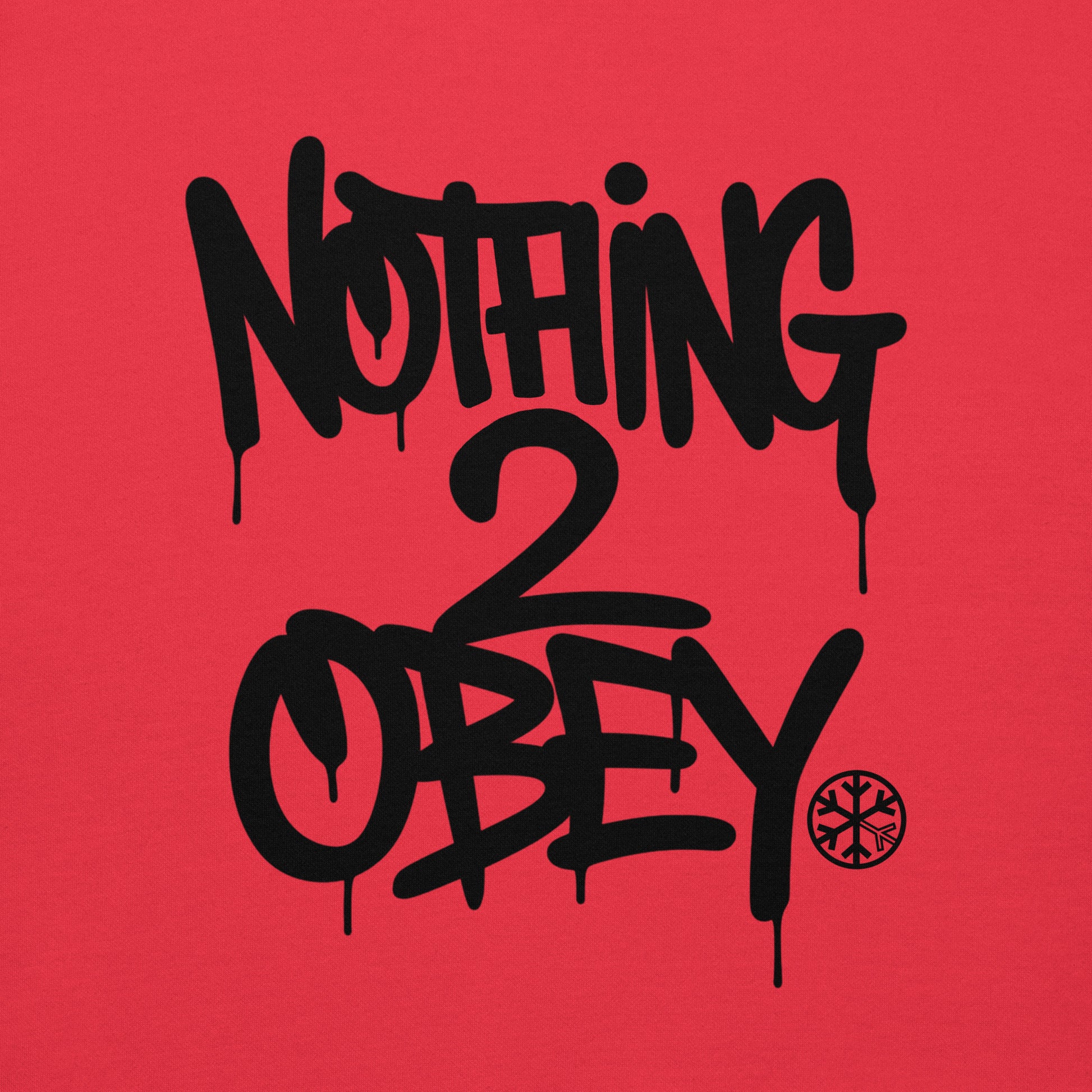 Red-Nothing 2 Obey Graffiti Sweatshirt from B.Different Clothing, graphic, graffiti-inspired streetwear