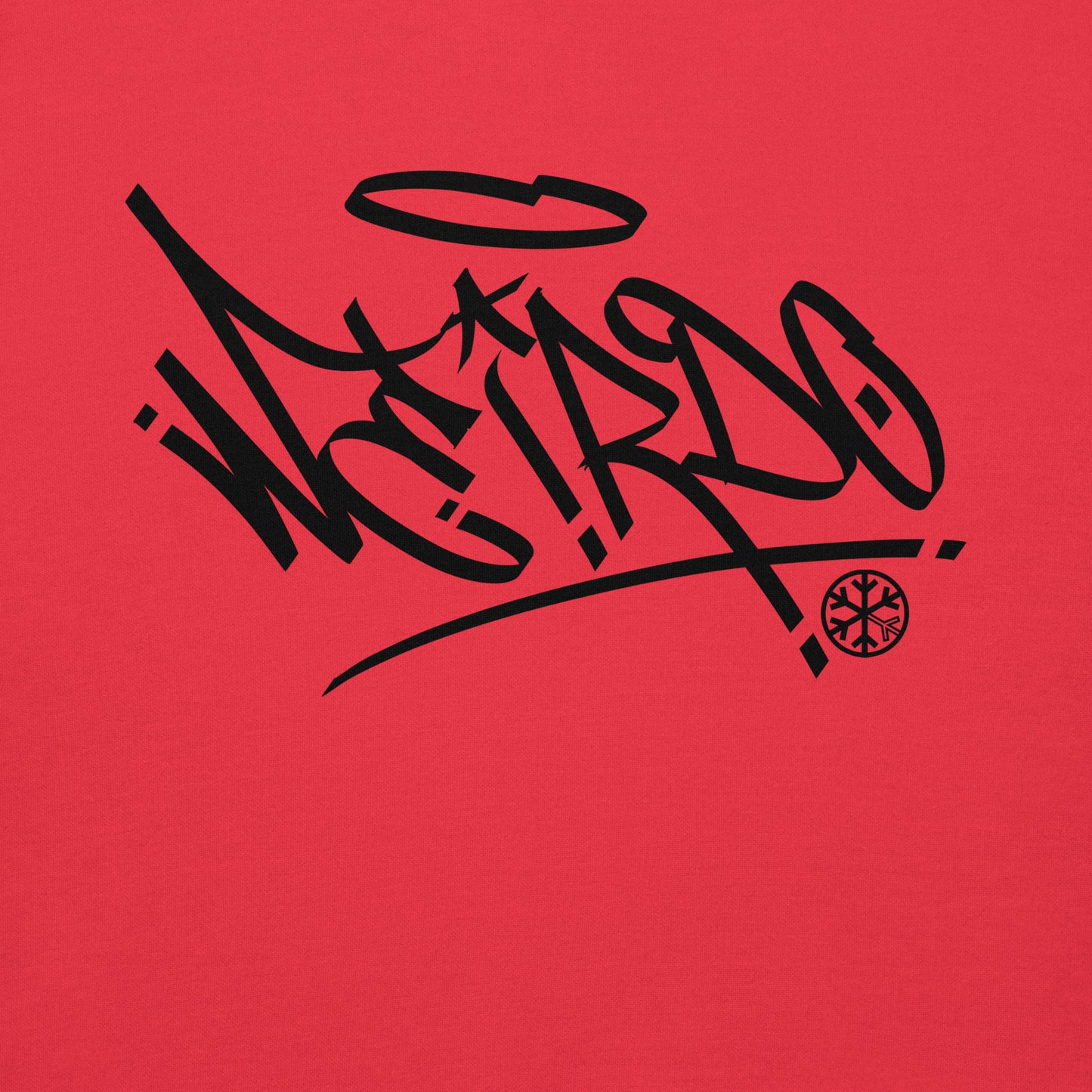 Red-Weirdo Tag Graffiti Sweatshirt from B.Different Clothing, graphic, graffiti-inspired streetwear