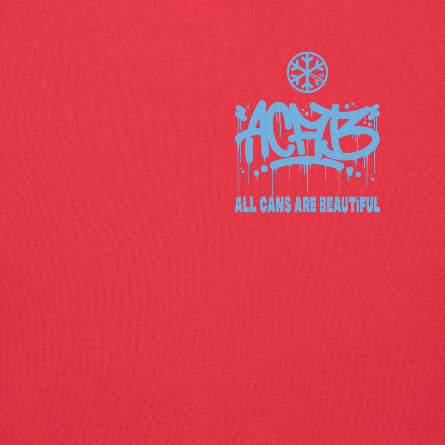 Red-ACAB Graffiti Character Sweatshirt from B.Different Clothing, front graphic, graffiti-inspired streetwear