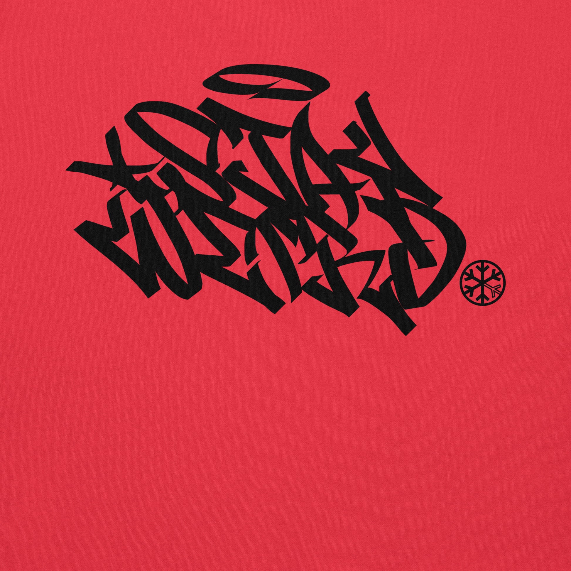 Red-Stay Weird Graffiti Tag Sweatshirt from B.Different Clothing, graphic, graffiti-inspired streetwear