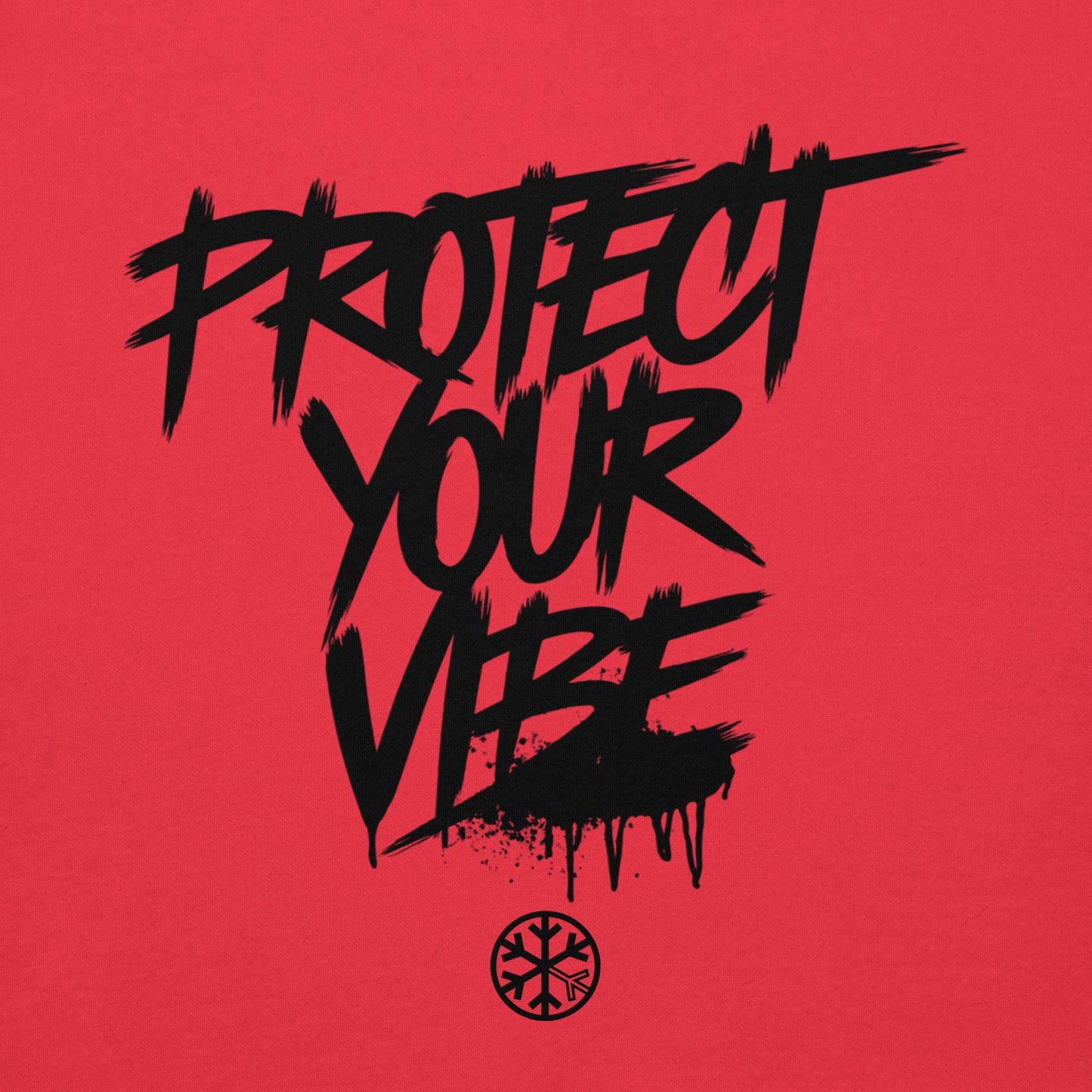 Red-Protect Your Vibe Graffiti Tag Sweatshirt from B.Different Clothing, graphic, graffiti-inspired streetwear
