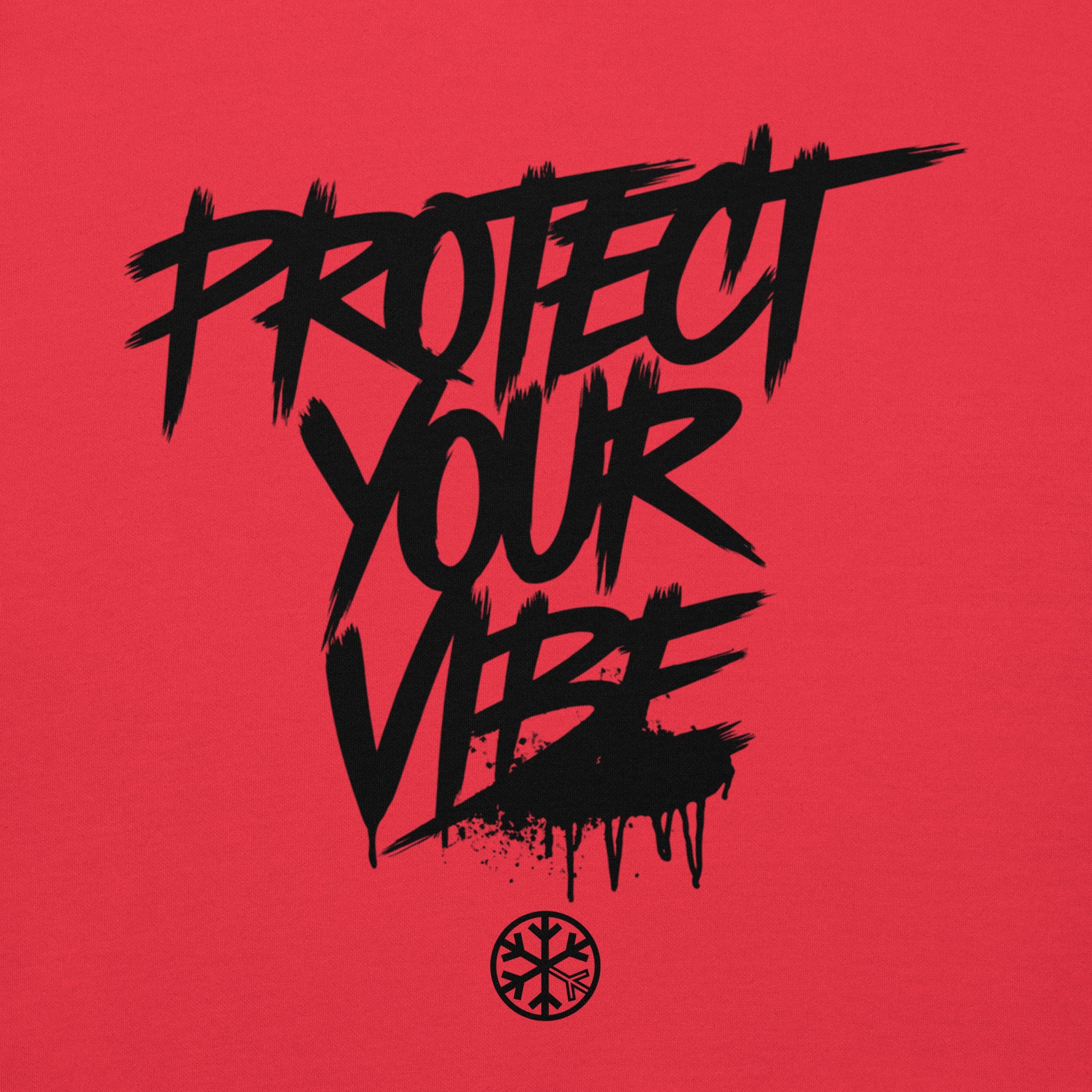 Red-Protect Your Vibe Graffiti Tag Sweatshirt from B.Different Clothing, graphic, graffiti-inspired streetwear