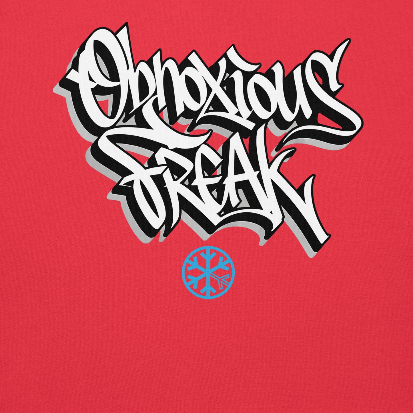 Red-Obnoxious Freak Graffiti Sweatshirt from B.Different Clothing, graphic, graffiti-inspired streetwear