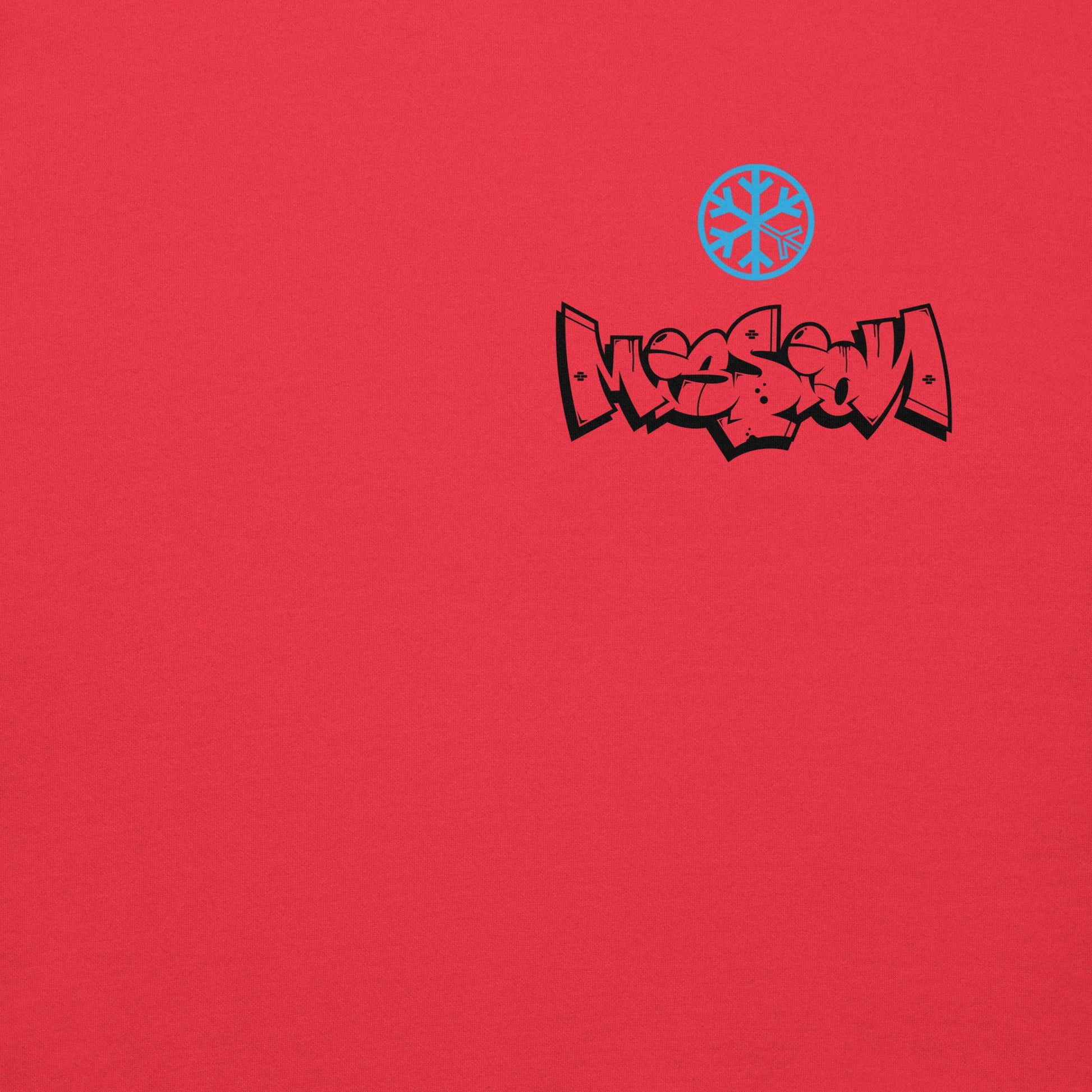 Red-Mission Graffiti Character Sweatshirt from B.Different Clothing, front graphic, graffiti-inspired streetwear