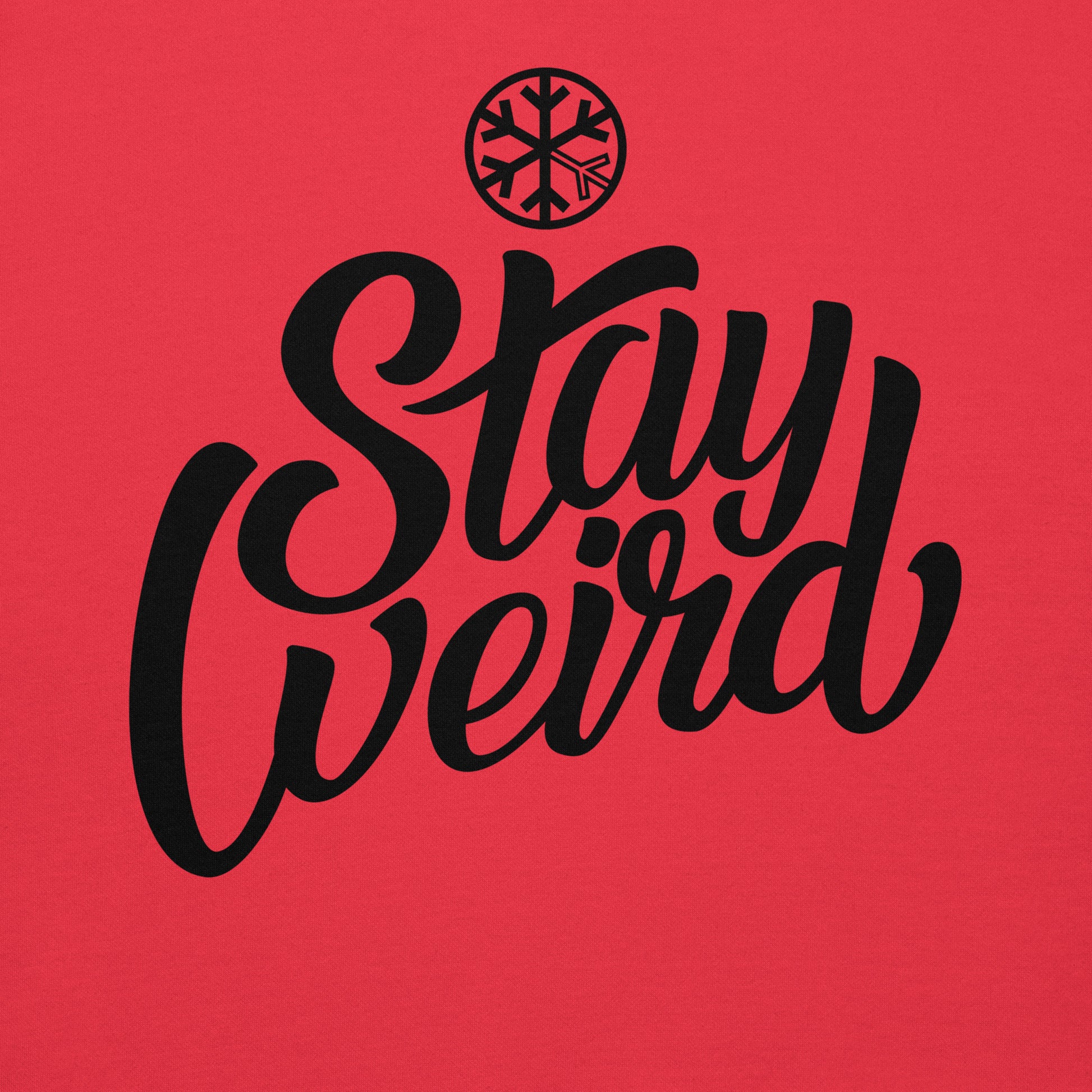 Red-Stay Weird Sweatshirt from B.Different Clothing, graphic, graffiti-inspired streetwear