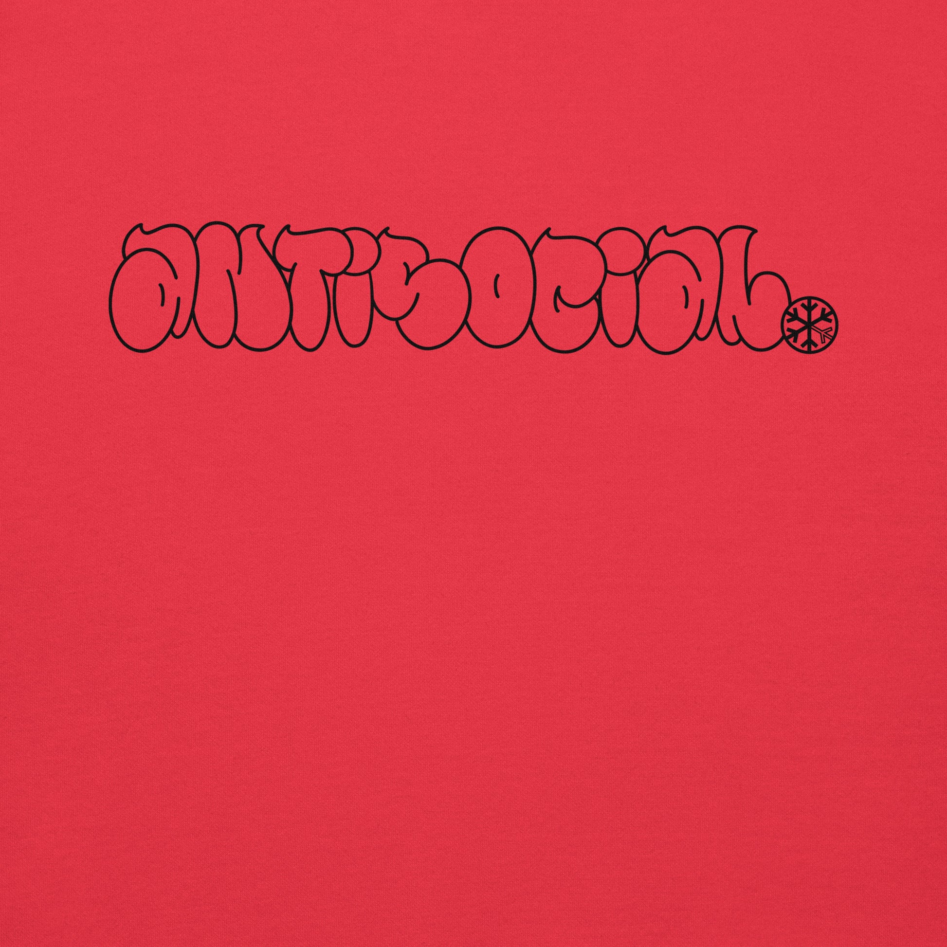 Red-Antisocial Graffiti Hollow Sweatshirt from B.Different Clothing, graphic, graffiti-inspired streetwear