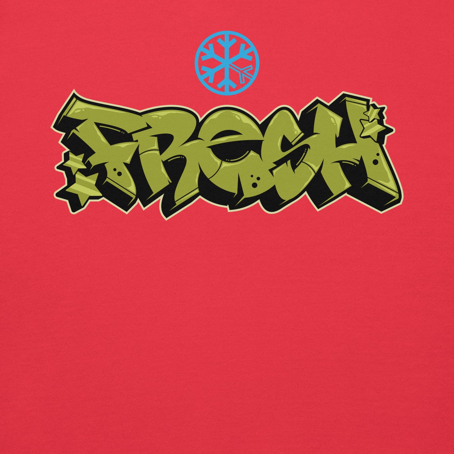 Red-Fresh Graffiti Piece Sweatshirt from B.Different Clothing, graphic, graffiti-inspired streetwear