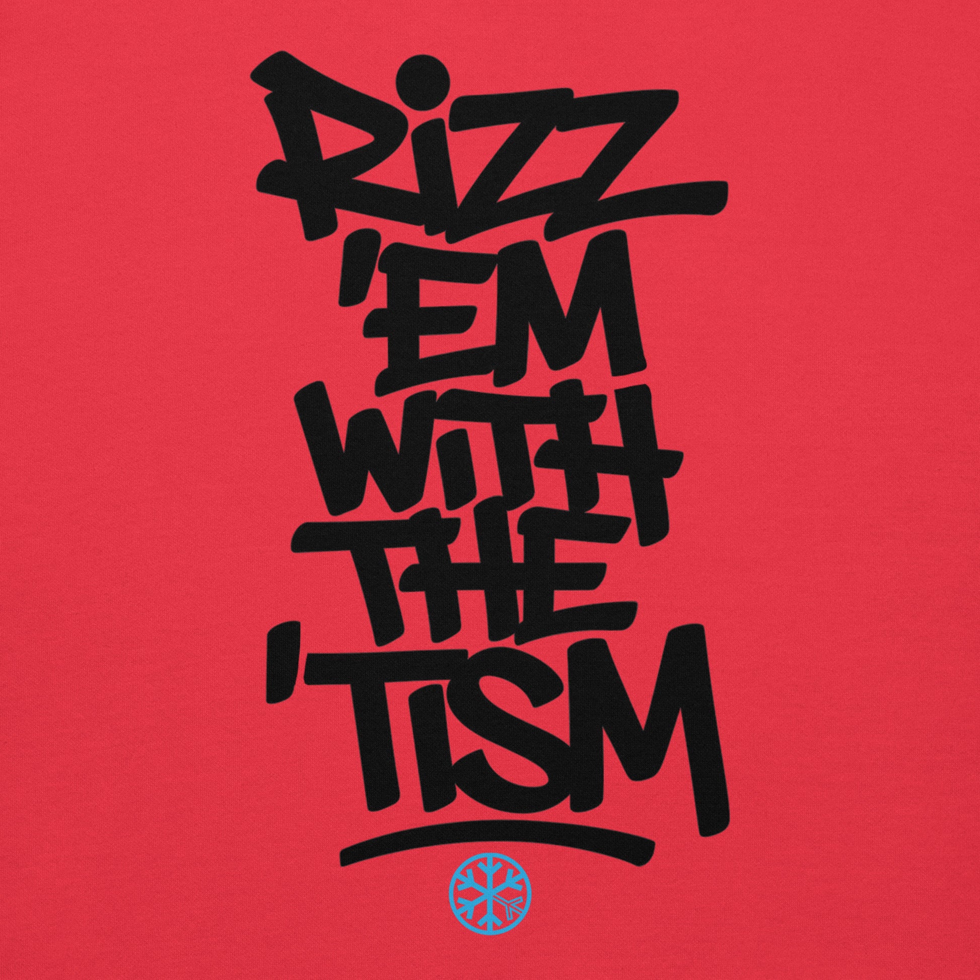Red-Rizz 'Em With The 'Tism Graffiti Sweatshirt from B.Different Clothing, graphic, graffiti-inspired streetwear