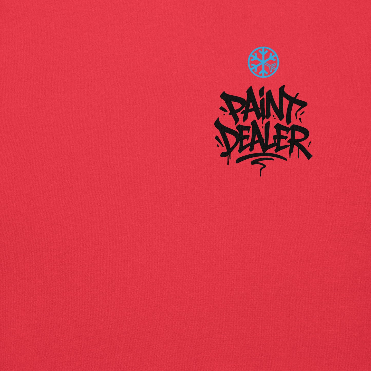 Red-Paint Dealer Graffiti Character Sweatshirt from B.Different Clothing, front graphic, graffiti-inspired streetwear